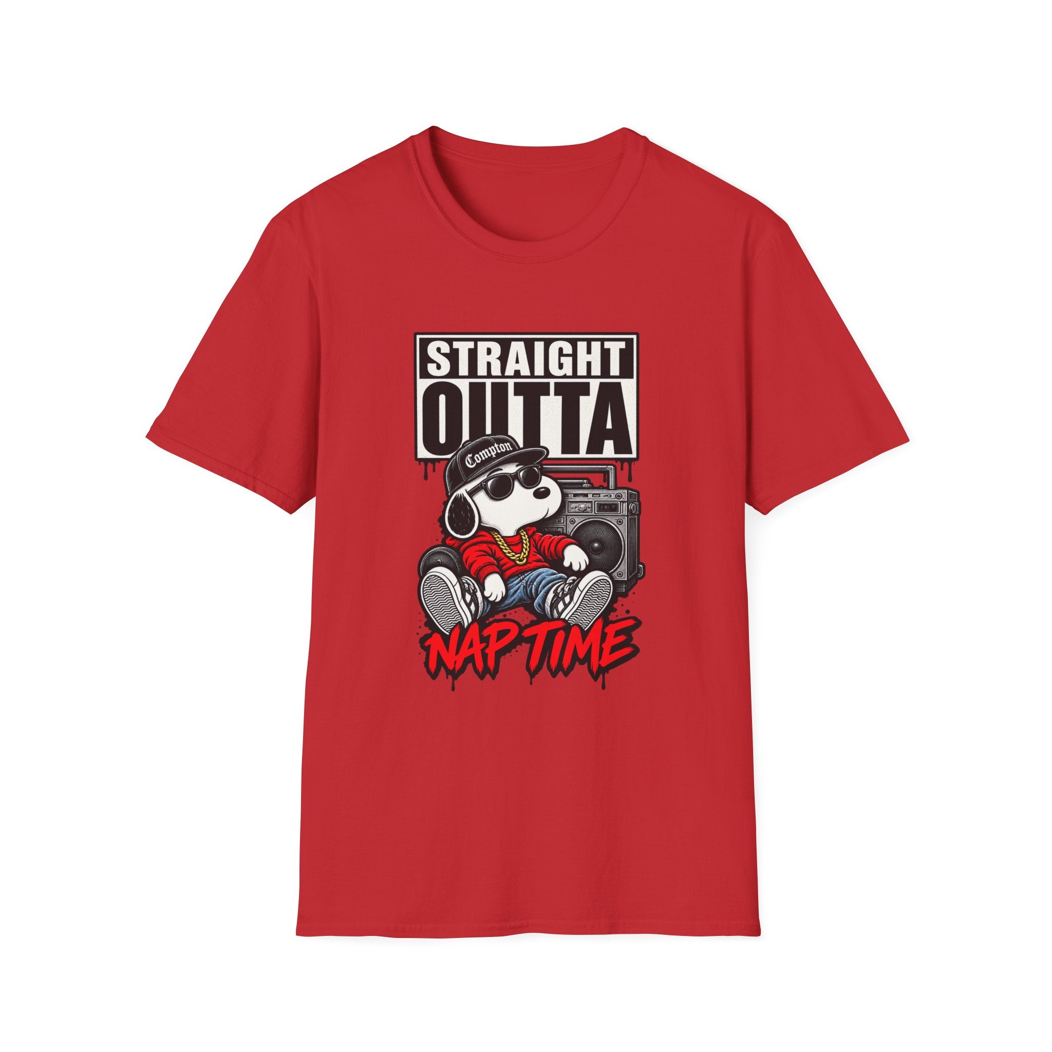 Straight Outta Nap Time T-Shirt Hip Hop | Cartoon Bear Boombox Compton Design | 1990's 2000's Nostalgia Throwback