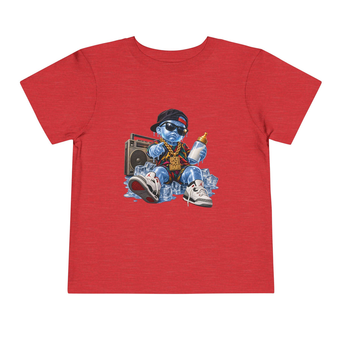 Ice Ice Baby Cool Hip Hop Teddy Bear Toddler Tee | Rap Bear Graphic Shirt