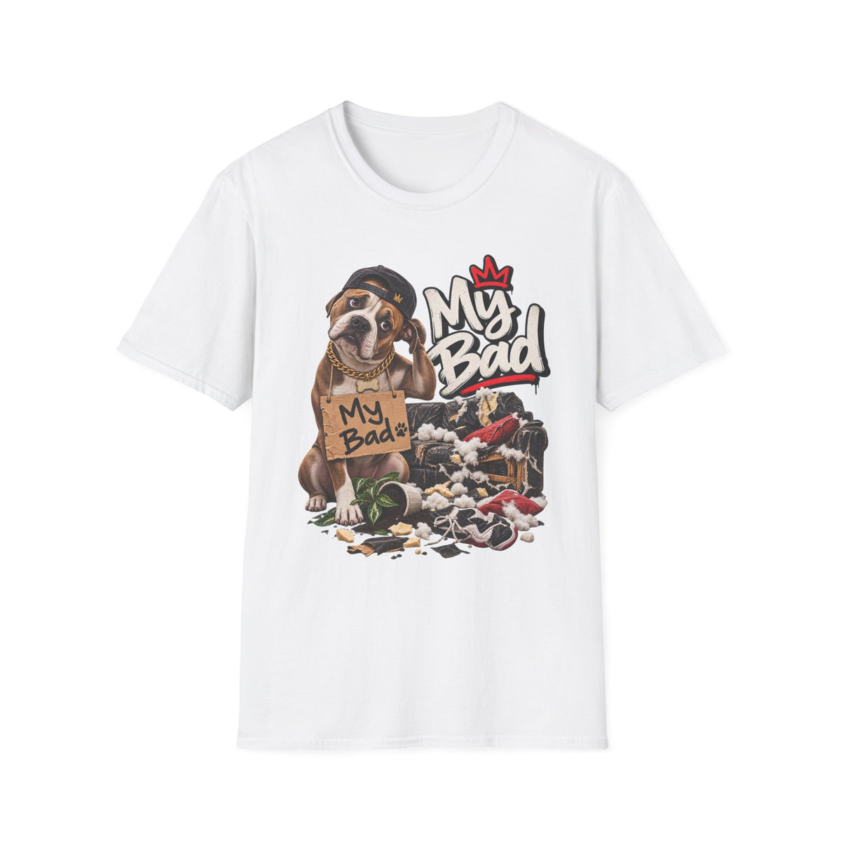 My Bad Puppy Graphic T-Shirt | Cute Dog Illustration | 90's 00's Hip Hop Pop Culture Nostalgia