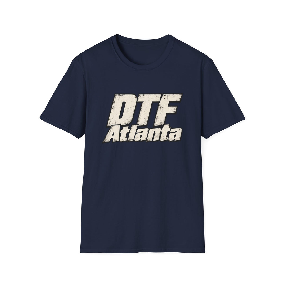 DTF Atlanta T-Shirt | Distressed Retro Text Atlanta Tee