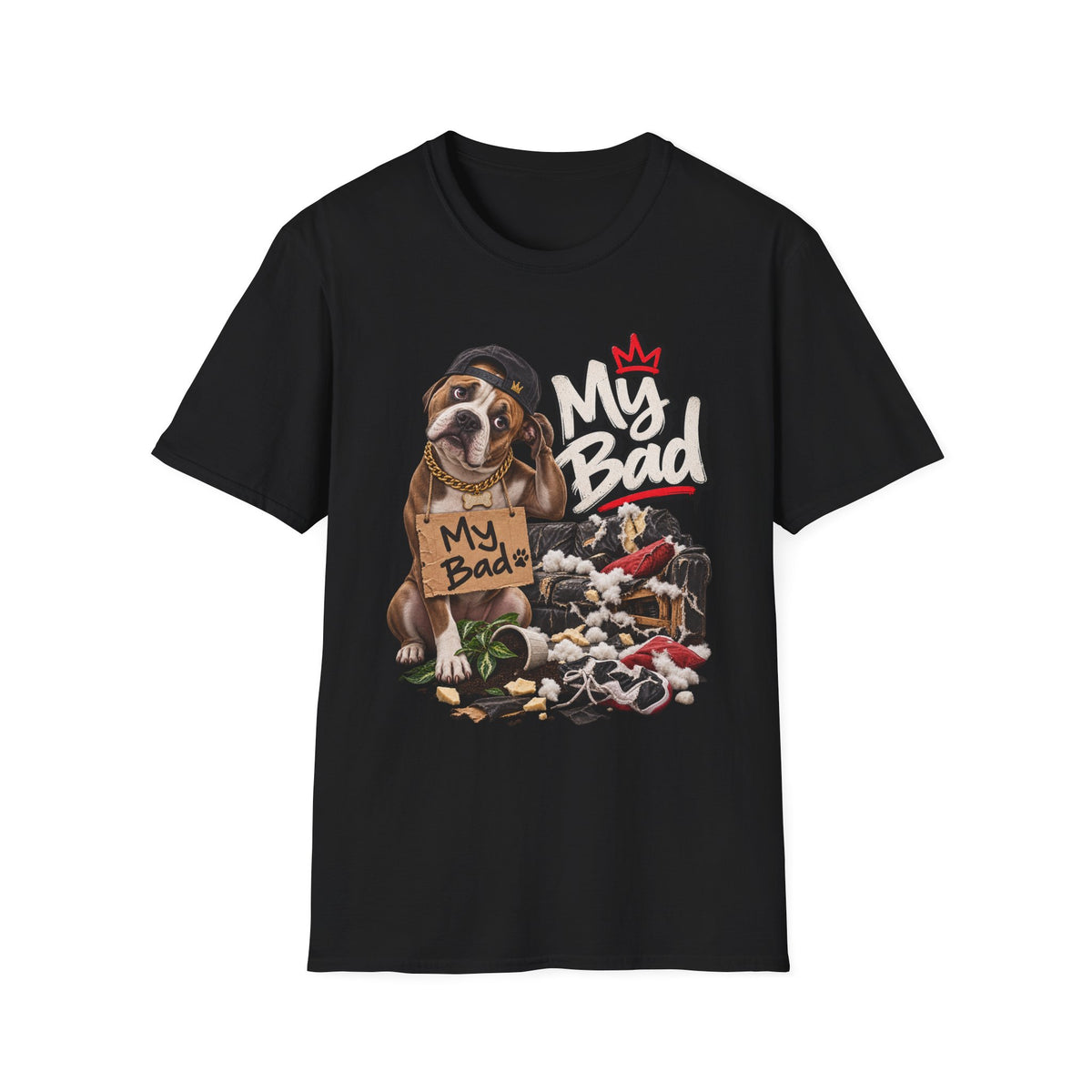 My Bad Puppy Graphic T-Shirt | Cute Dog Illustration | 90's 00's Hip Hop Pop Culture Nostalgia