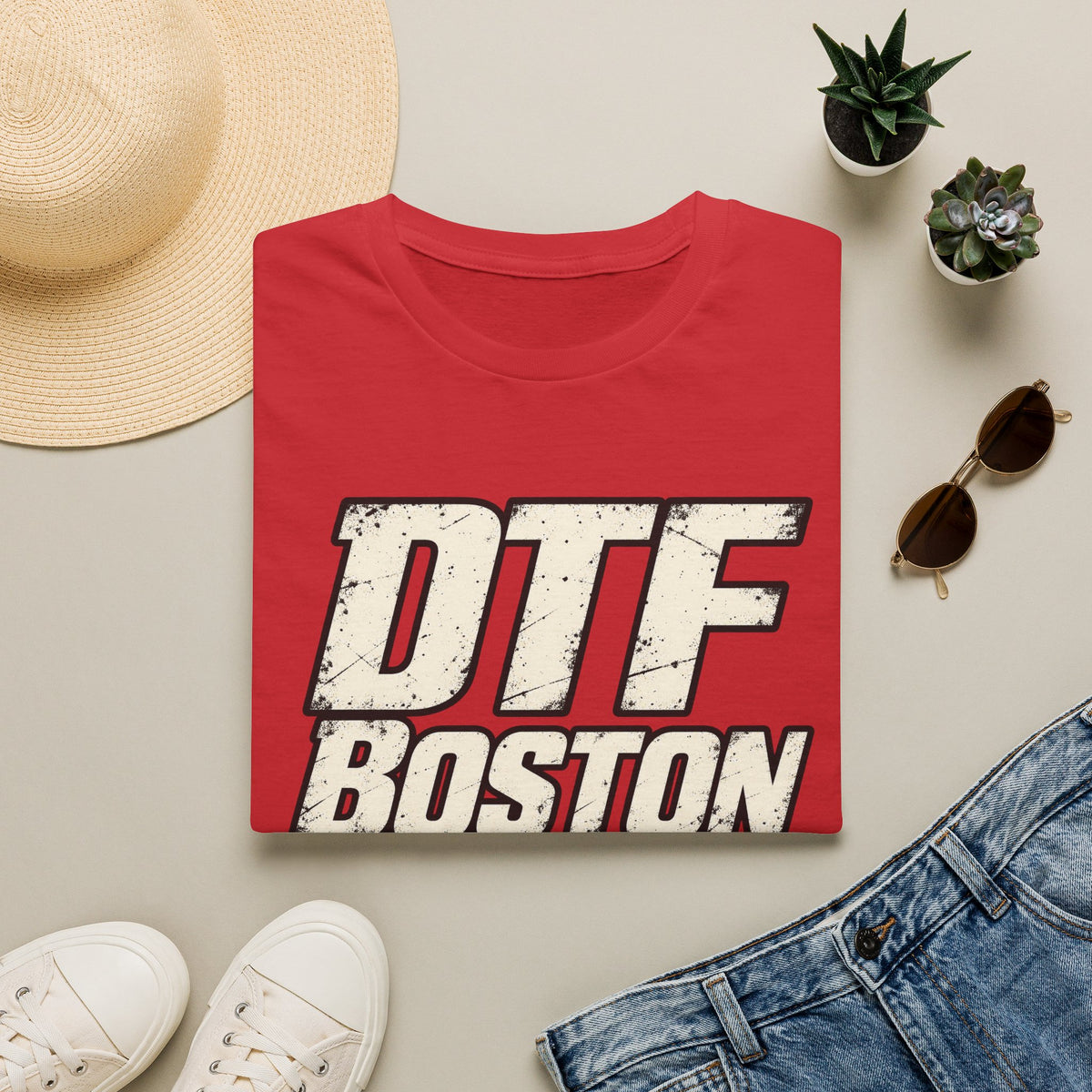 DTF Boston T-Shirt | Retro Distressed Sports Logo