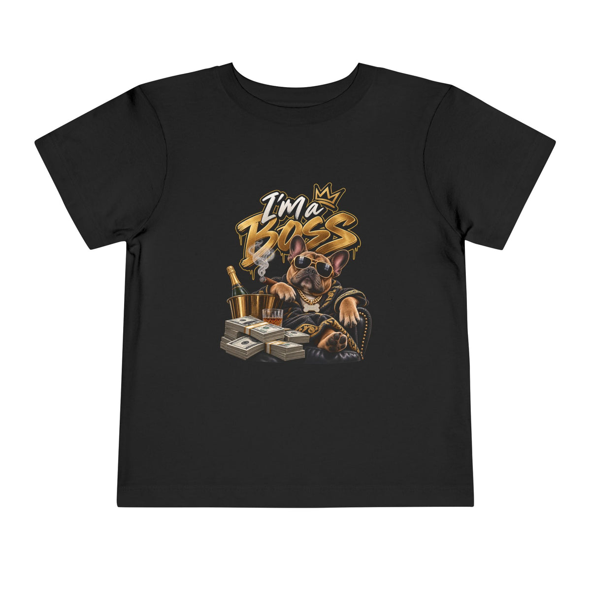 I'm A Boss Rottweiler Puppy Tee, Toddler Dog Shirt | Cute Canine Graphic | 90s 00s Hip Hop Pop Culture Nostalgia