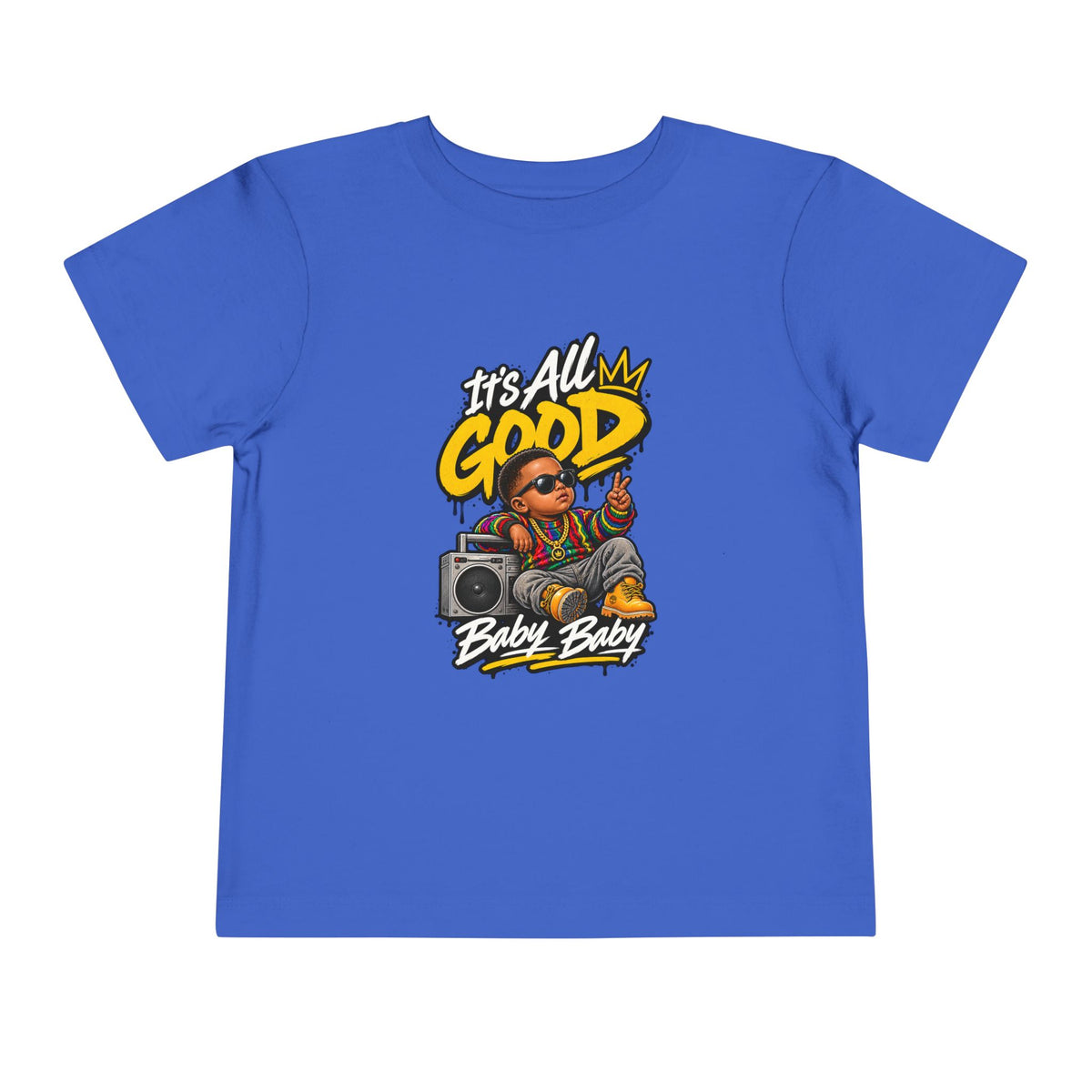 Its All Good Baby Biggie Toddler Tee | Retro Boombox Hip Hop Graphic