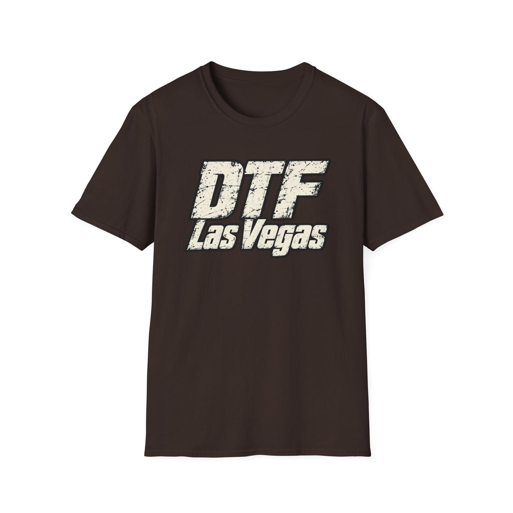 DTF Las Vegas T-Shirt | Vintage Bold Text Vegas Tee