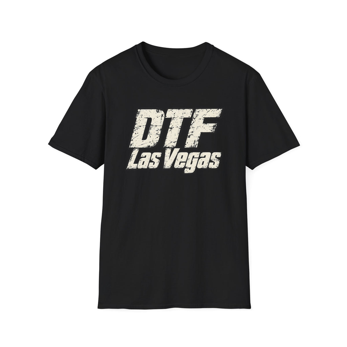 DTF Las Vegas T-Shirt | Vintage Bold Text Vegas Tee