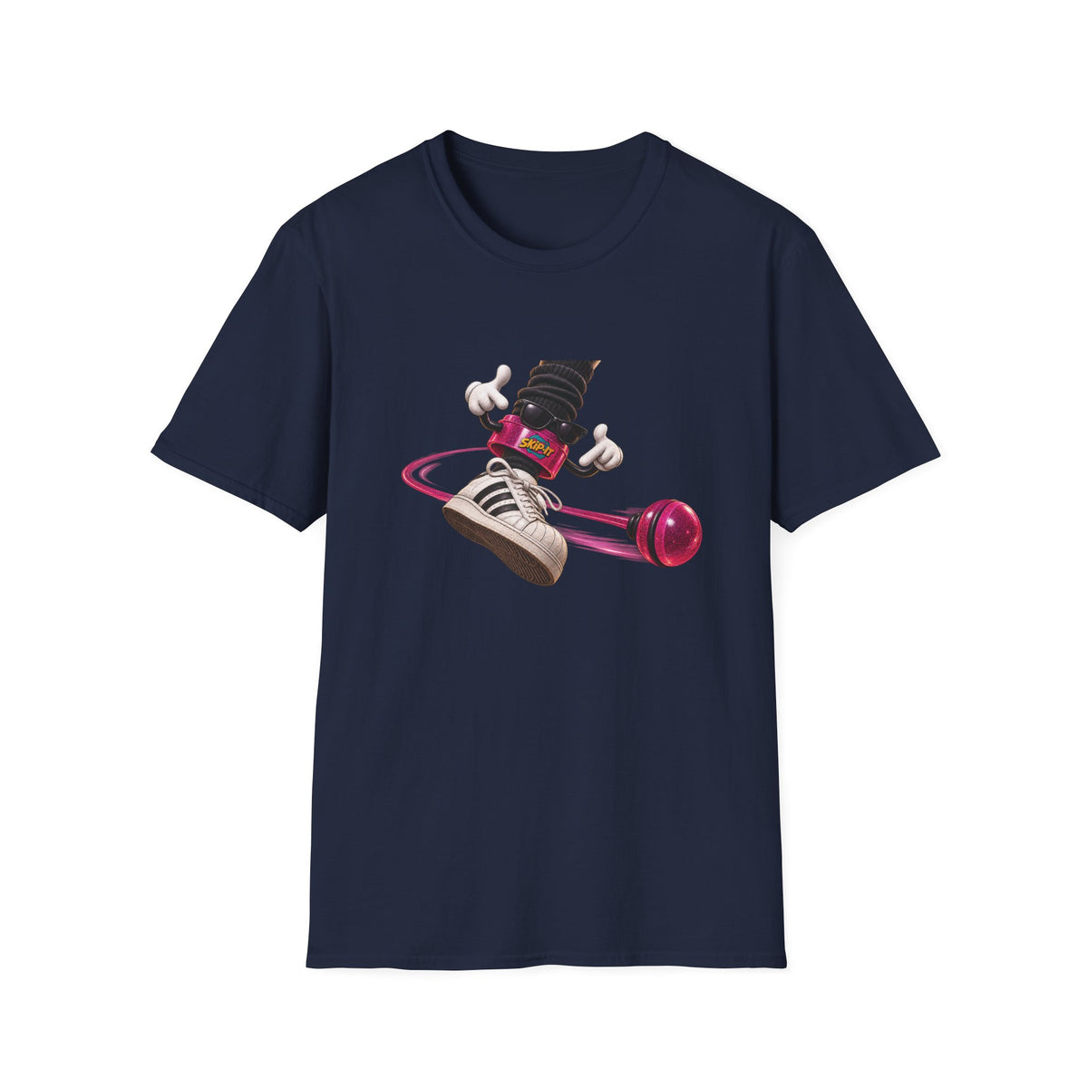 Yo-Yo Skater Character T-Shirt | Retro Toy Illustration, Street Style Hip Hop | 1990's 2000's Nostalgia Throwback