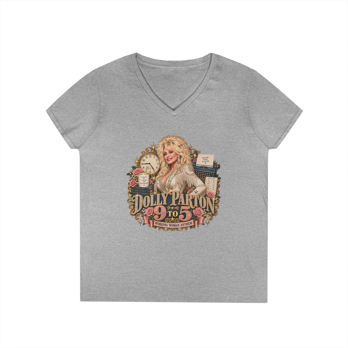 Dolly Parton 9 to 5 Retro Pink Portrait T-Shirt | Country Music Icon Tee | Memorial Tribute