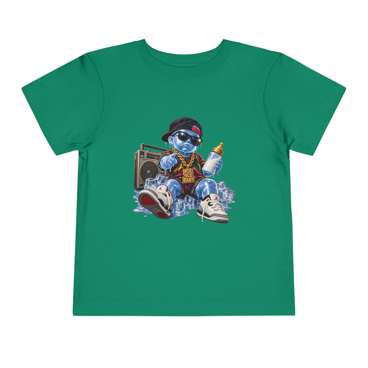 Ice Ice Baby Cool Hip Hop Teddy Bear Toddler Tee | Rap Bear Graphic Shirt