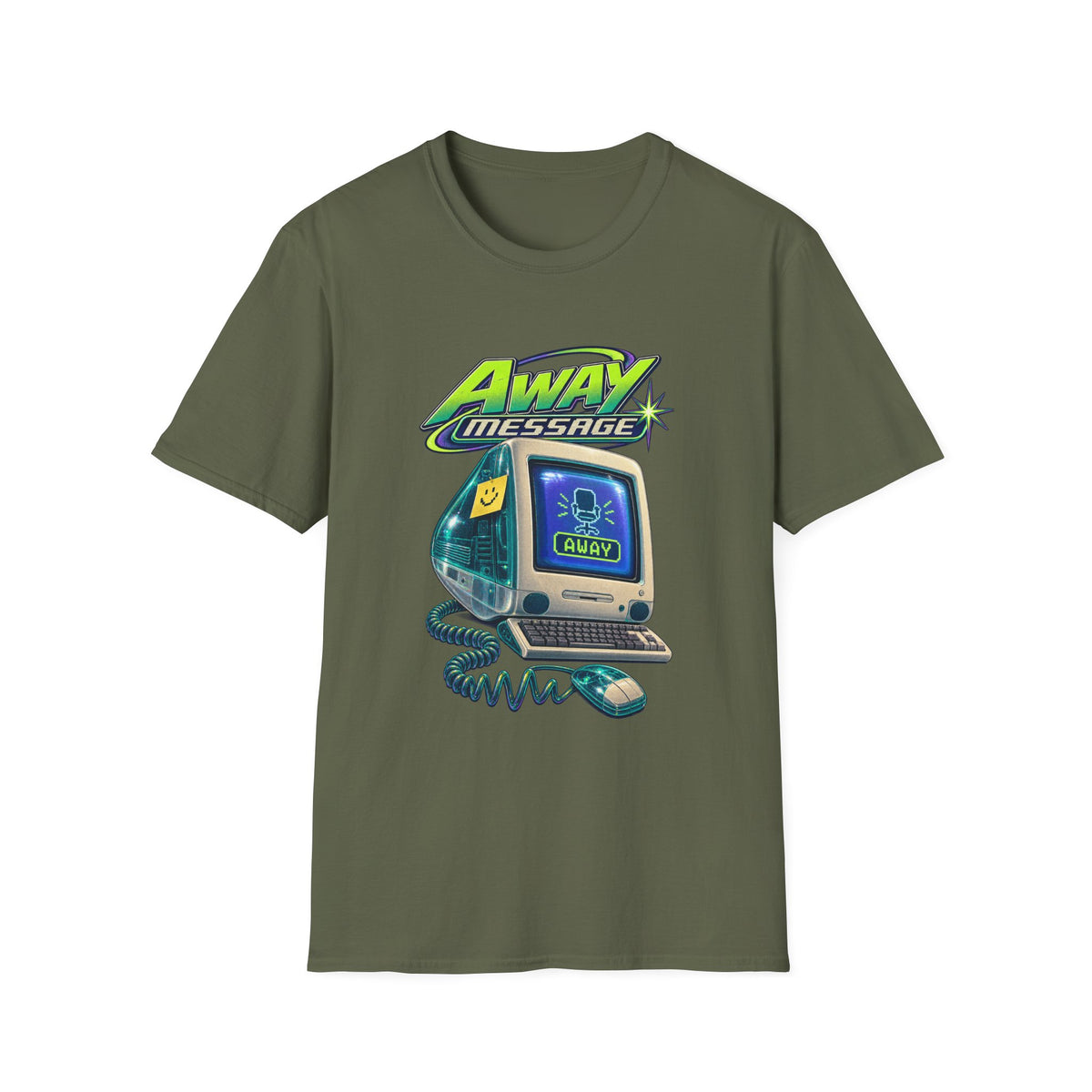 Away Message T-Shirt | Retro Computer Novelty Tee | 1990's 2000's Nostalgia Throwback