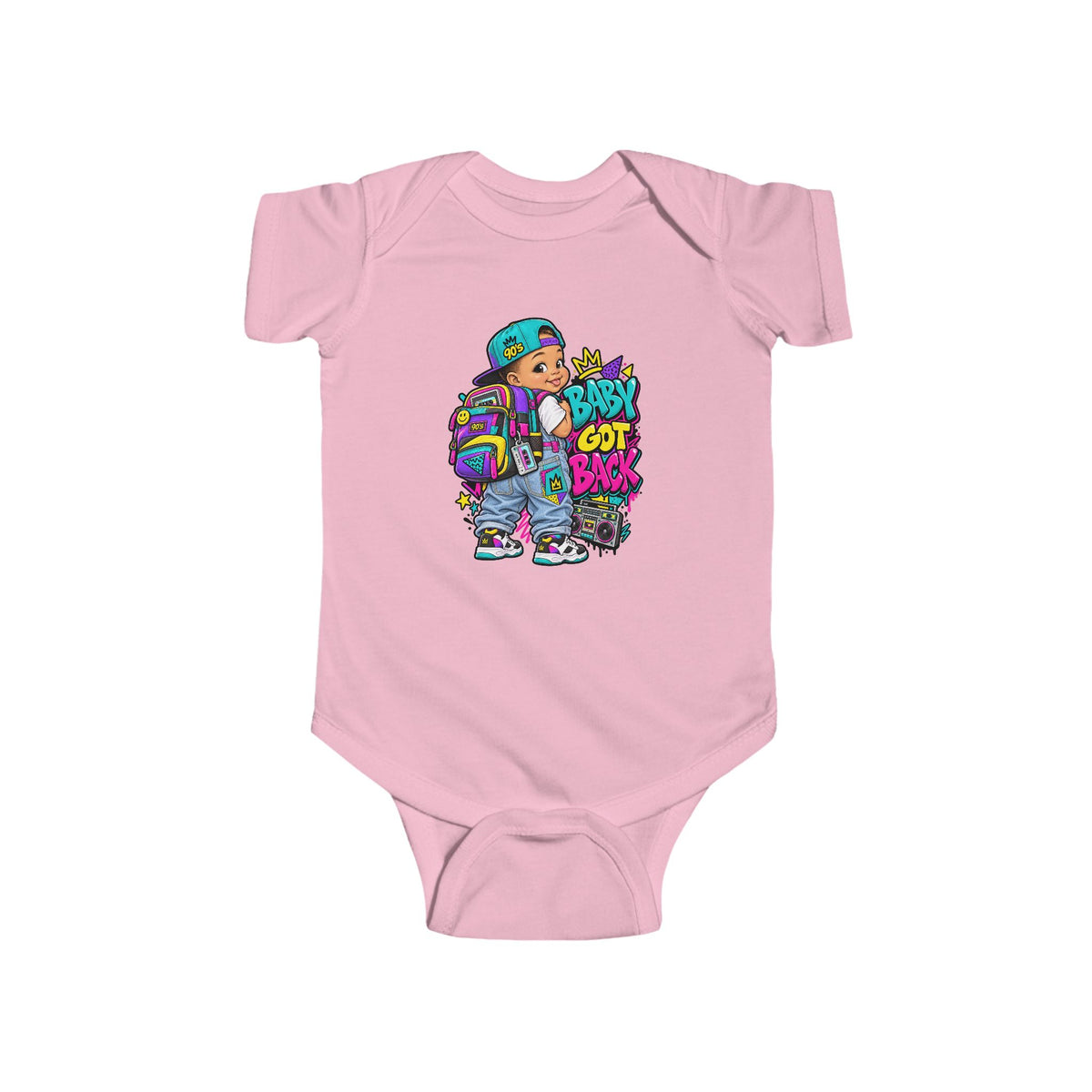 Retro Graffiti Kid Bodysuit | 90s Streetwear Baby Onesie | 90's 00's Hip Hop Pop Culture Nostalgia