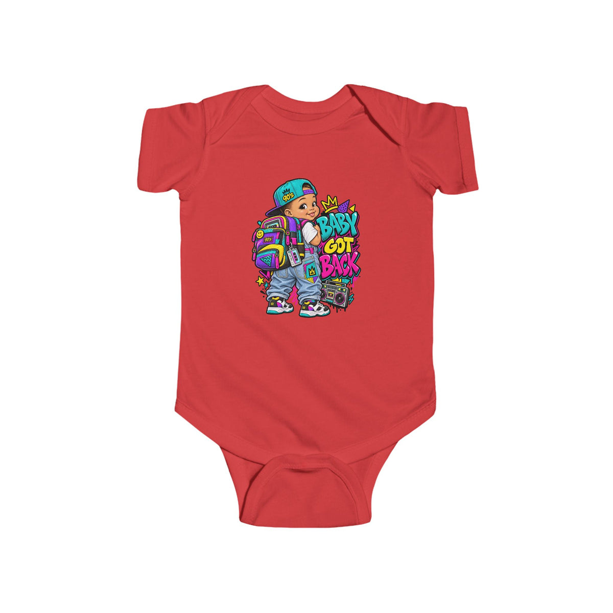 Retro Graffiti Kid Bodysuit | 90s Streetwear Baby Onesie | 90's 00's Hip Hop Pop Culture Nostalgia