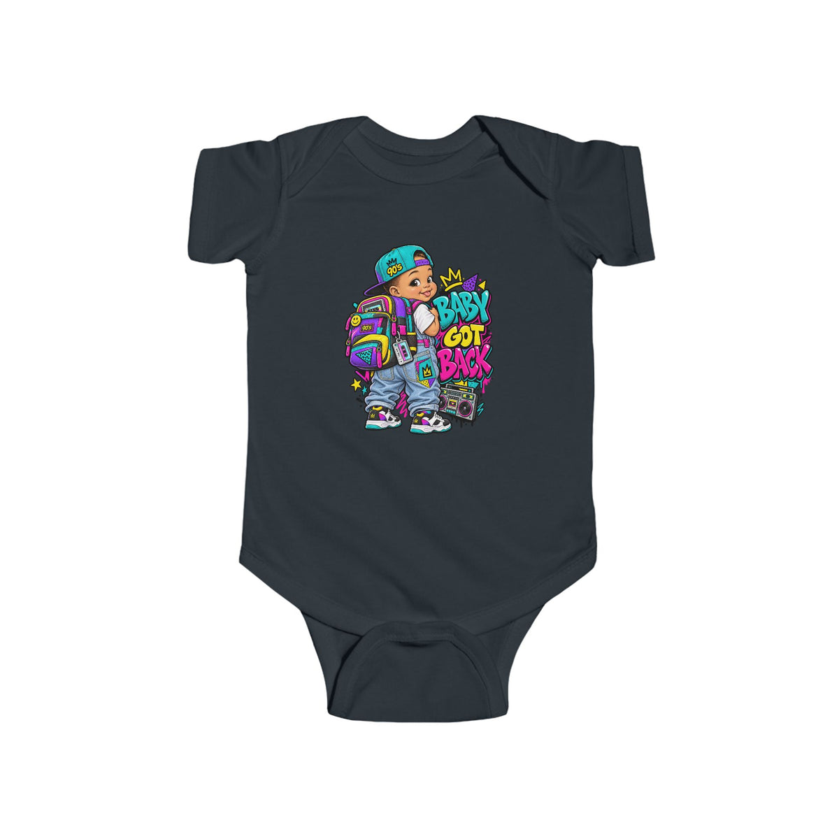 Retro Graffiti Kid Bodysuit | 90s Streetwear Baby Onesie | 90's 00's Hip Hop Pop Culture Nostalgia