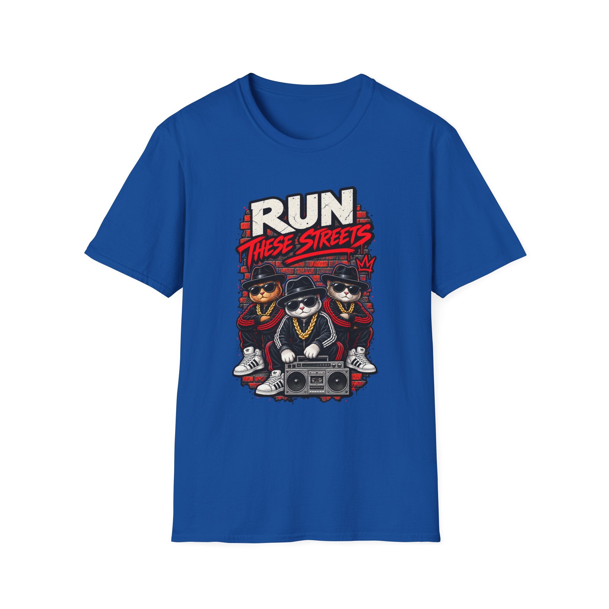 Run These Streets cats graphic T-Shirt | Hip Hop Cat Crew tee | 1990's 2000's Nostalgia Throwback