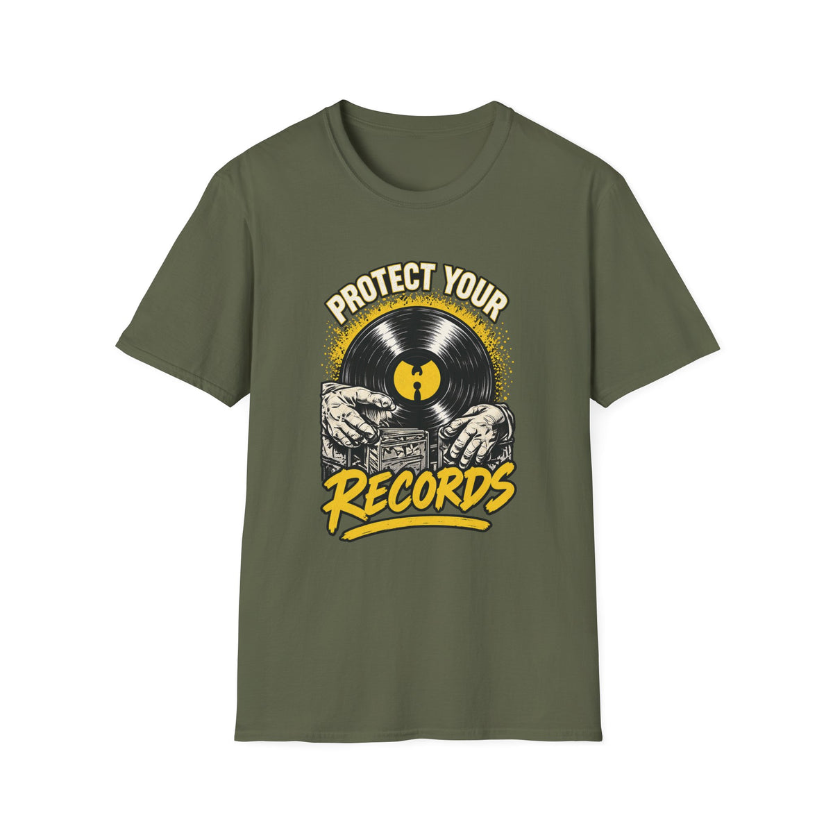 Protect Your Records Hip Hop T-Shirt | Wu Tang Vinyl Record DJ Music Tee | 1990's 2000's Nostalgia Throwback