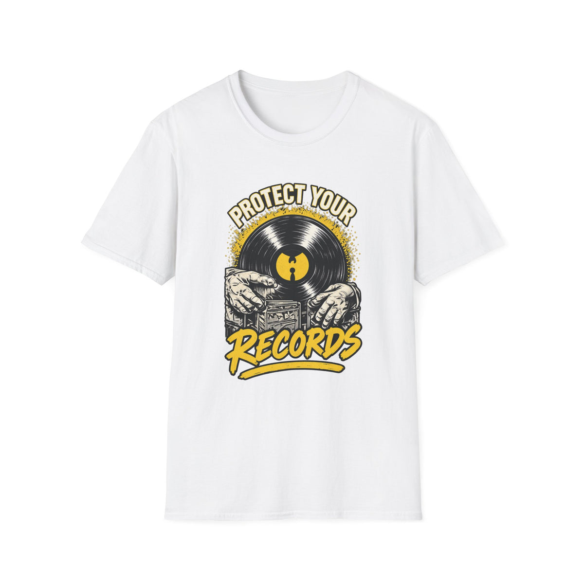 Protect Your Records Hip Hop T-Shirt | Wu Tang Vinyl Record DJ Music Tee | 1990's 2000's Nostalgia Throwback