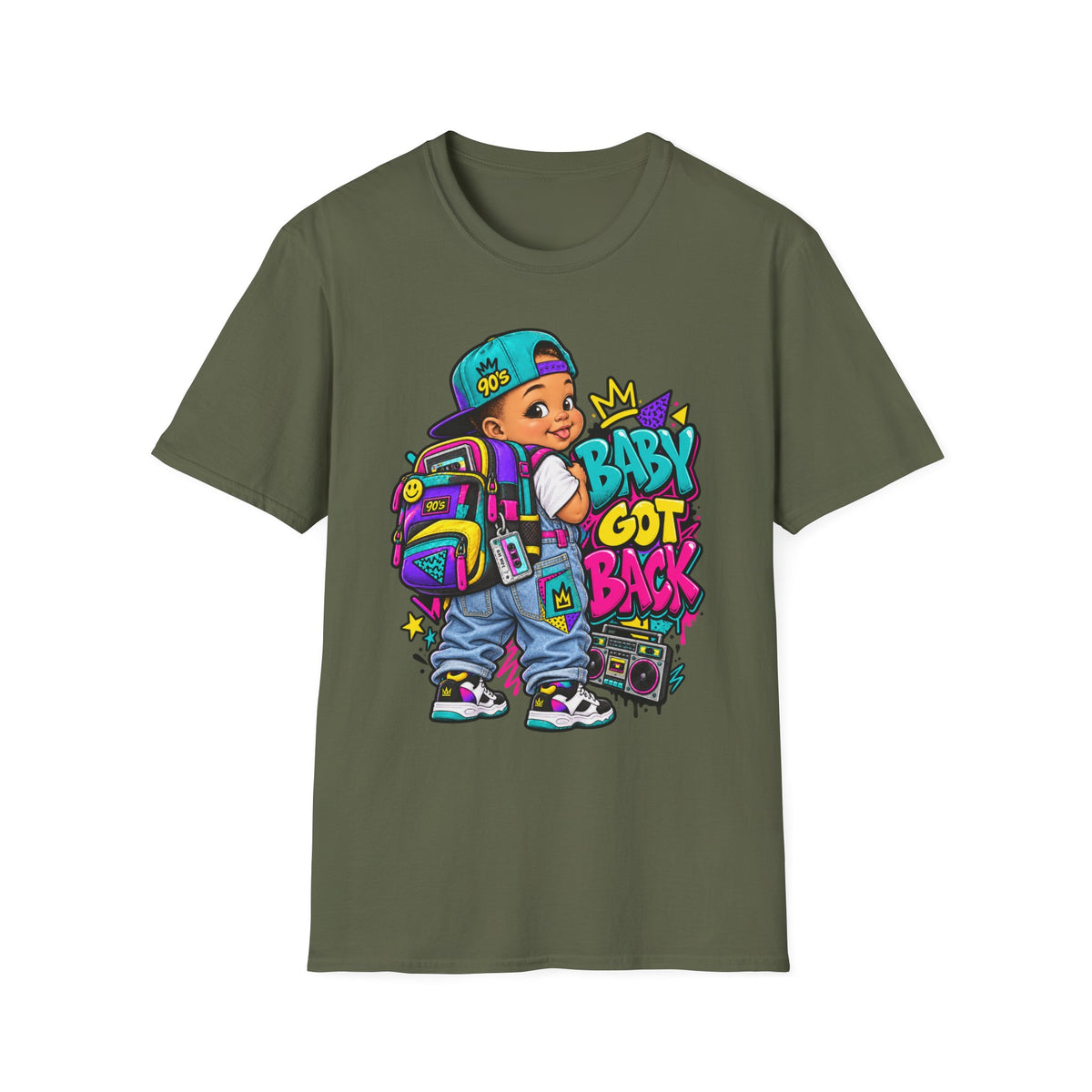 Baby Got Back toddler boy graphic T-Shirt | 90s retro hip hop design | 90's 00's Hip Hop Pop Culture Nostalgia