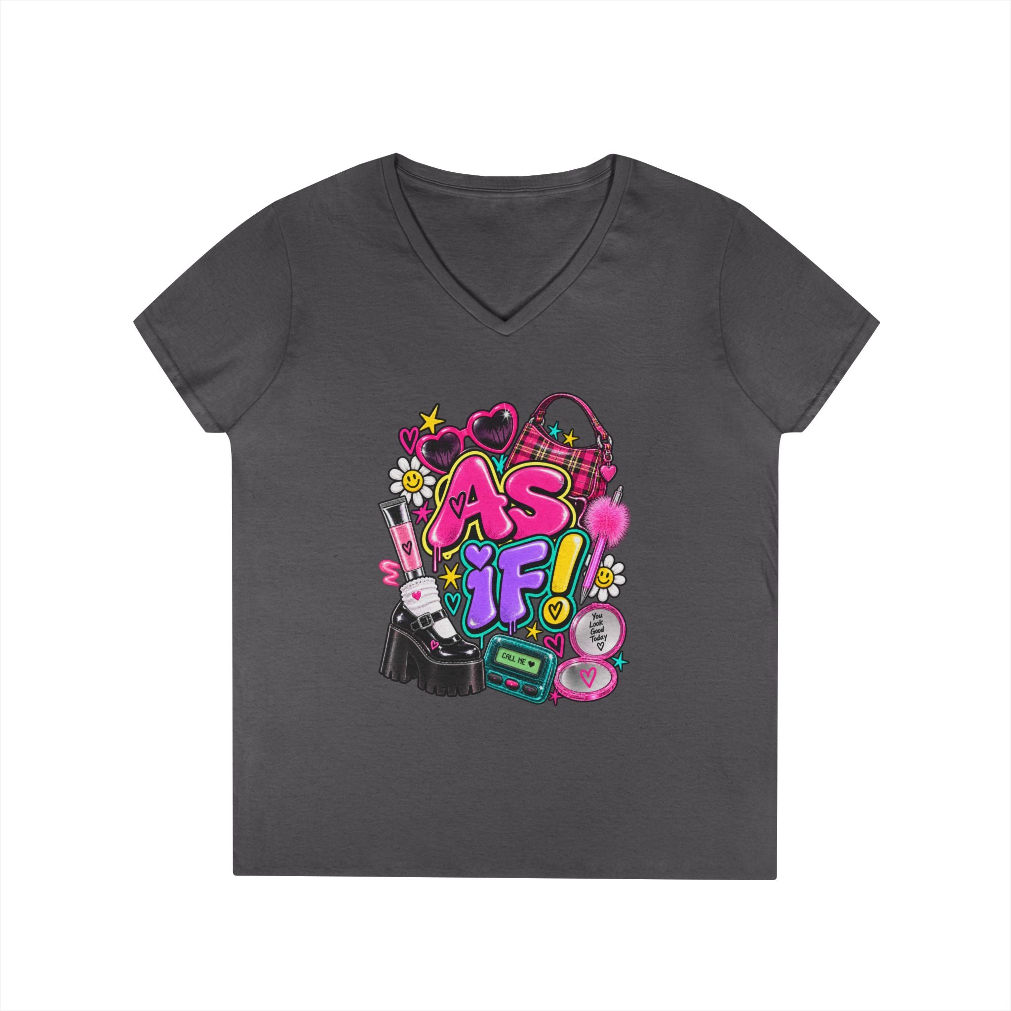 AS IF! 90s Retro Collage T-Shirt | Pop Heart, Cassette, Roller Skates | 90s 00s Hip Hop Pop Culture Nostalgia