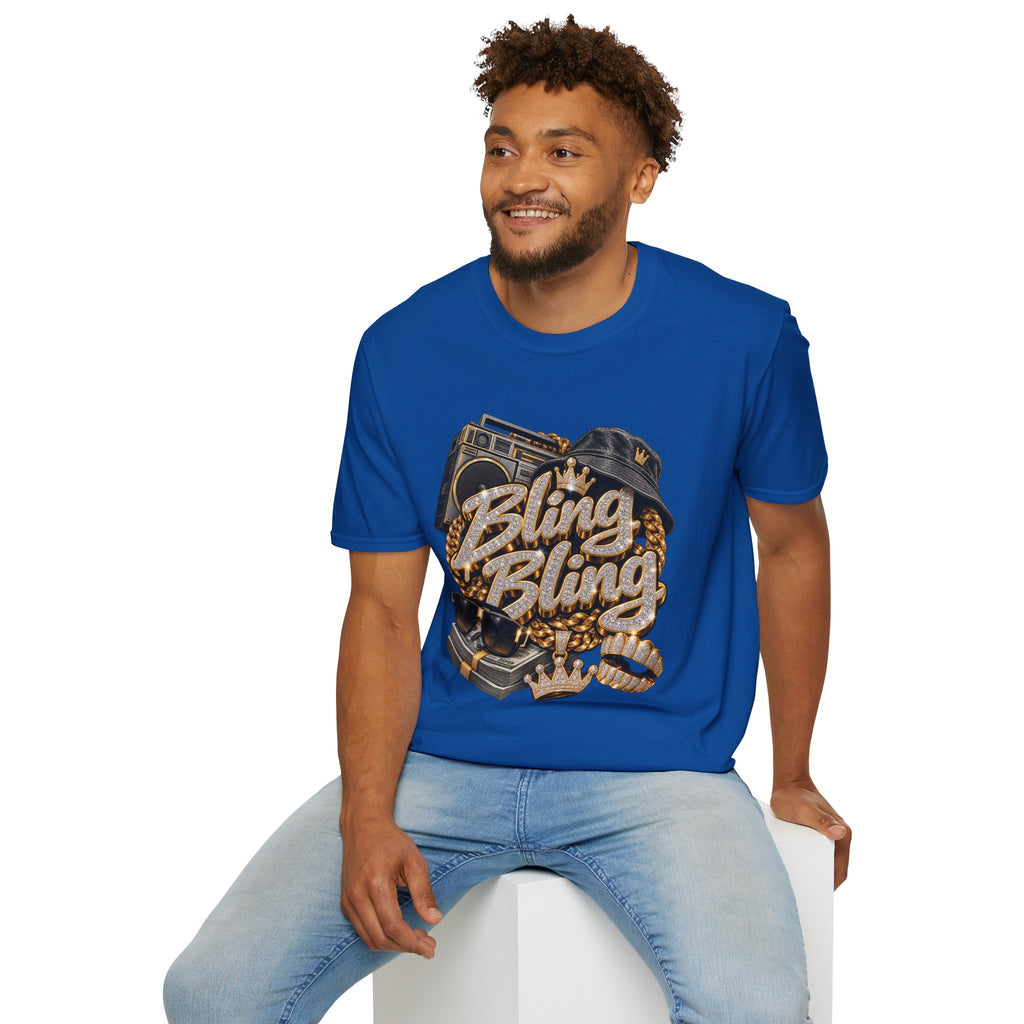 Bling Bling Boombox T-Shirt | Retro Hip Hop Graphic Tee | 90's 00's Hip Hop Pop Culture Nostalgia