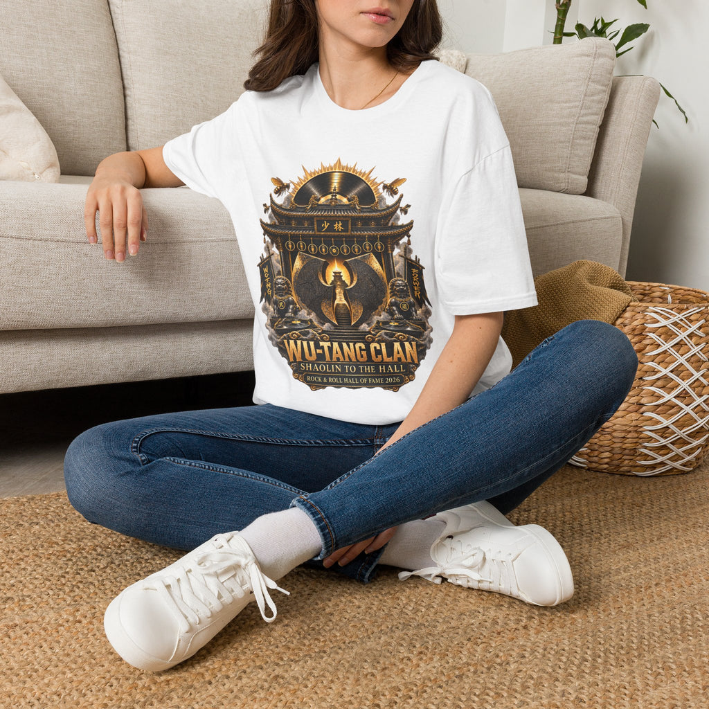 Wu-Tang Clan Temple Rock and Roll Hall of Fame T-Shirt | Hip Hop Logo, Martial Arts Shrine | 90s 00s Hip Hop Nostalgia Pop Culture