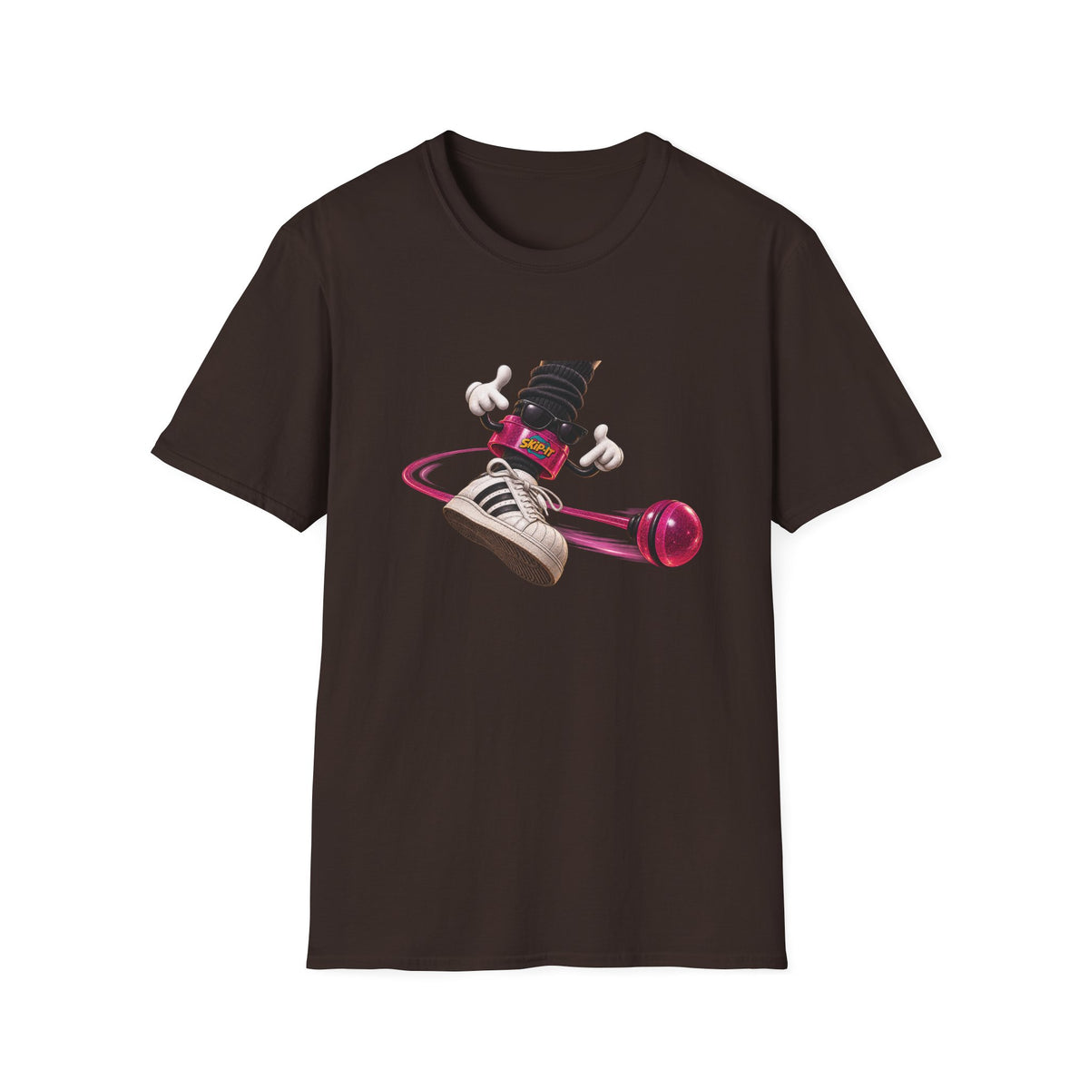 Yo-Yo Skater Character T-Shirt | Retro Toy Illustration, Street Style Hip Hop | 1990's 2000's Nostalgia Throwback