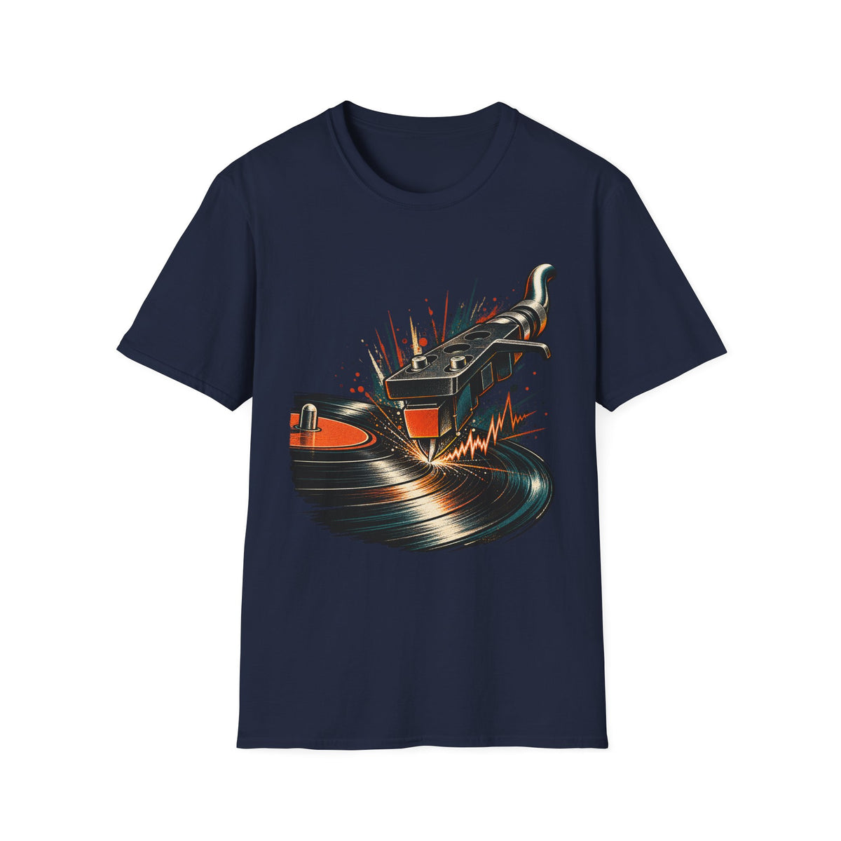Vintage Turntable Tonearm T-Shirt | Vinyl Record Music Tee Hip Hop | 1990's 2000's Nostalgia Throwback