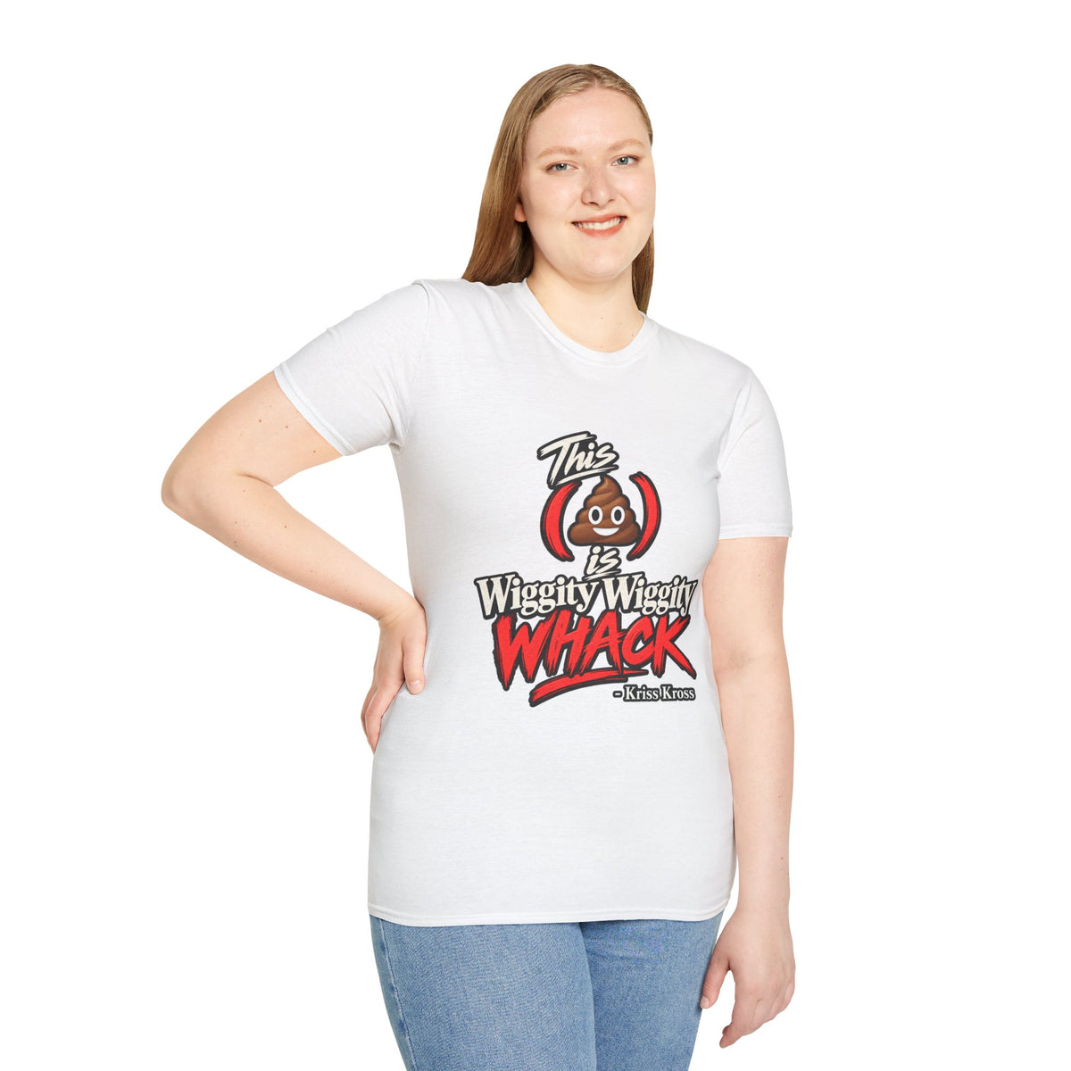 This Shit Is Wiggity Wiggity Whack T-Shirt | Funny Poop Emoji Graphic | 90s 00s Hip Hop Pop Culture Nostalgia Millennial Era