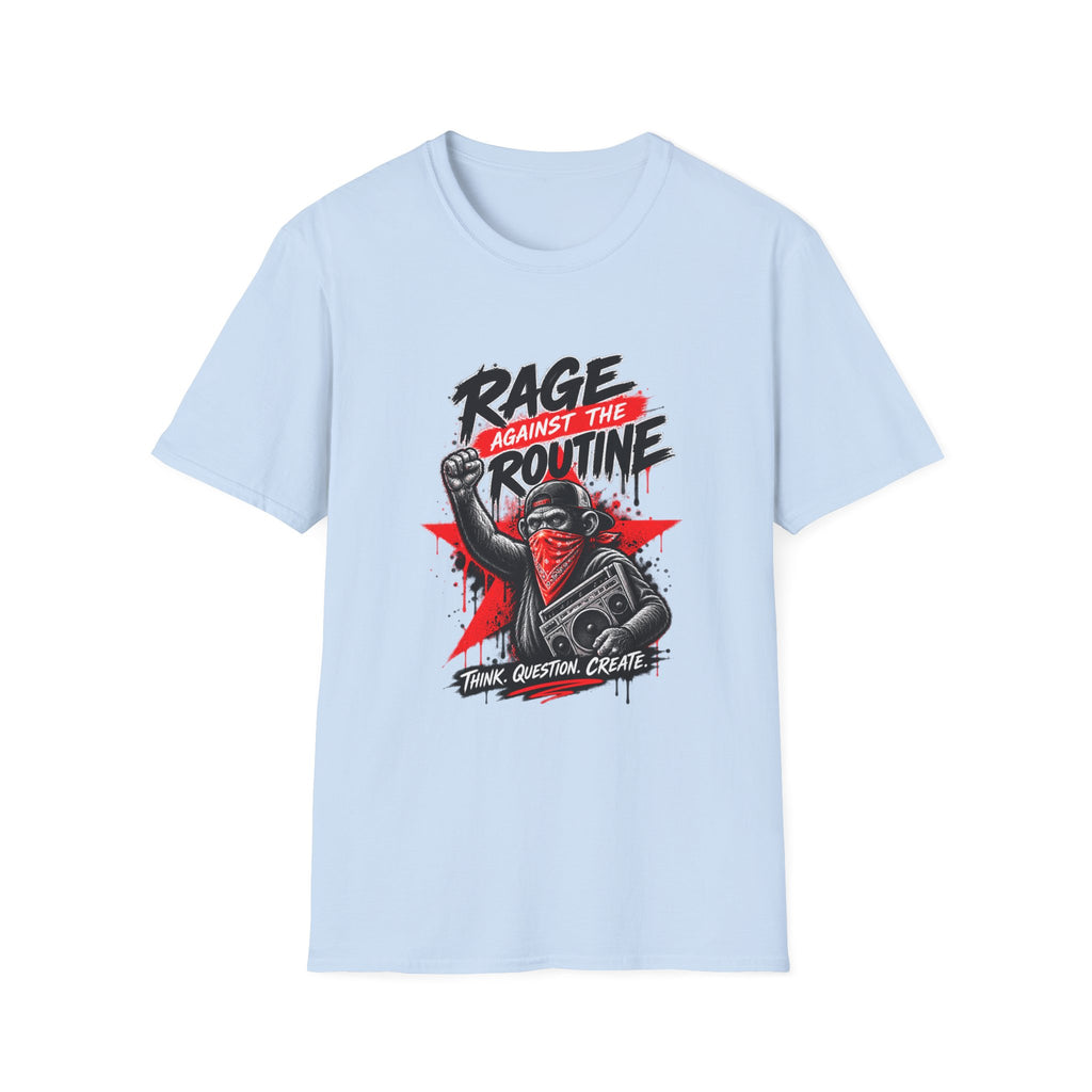 Rage Against the Routine T-Shirt | Protest Fist Graphic Tee | 1990's 2000's Nostalgia Throwback