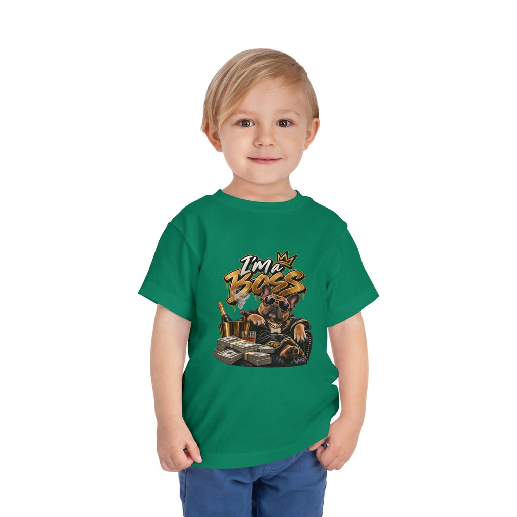 I'm A Boss Rottweiler Puppy Tee, Toddler Dog Shirt | Cute Canine Graphic | 90s 00s Hip Hop Pop Culture Nostalgia