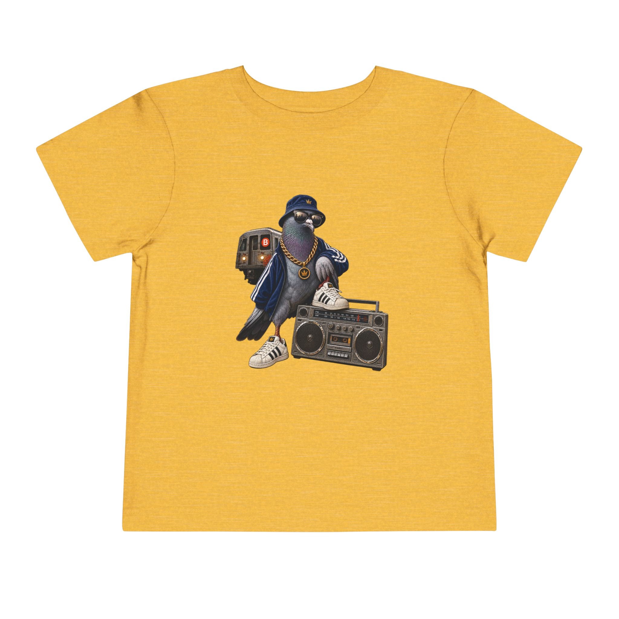 Cool Crow DJ boombox Toddler Tee | Hip Hop Bird Graphic