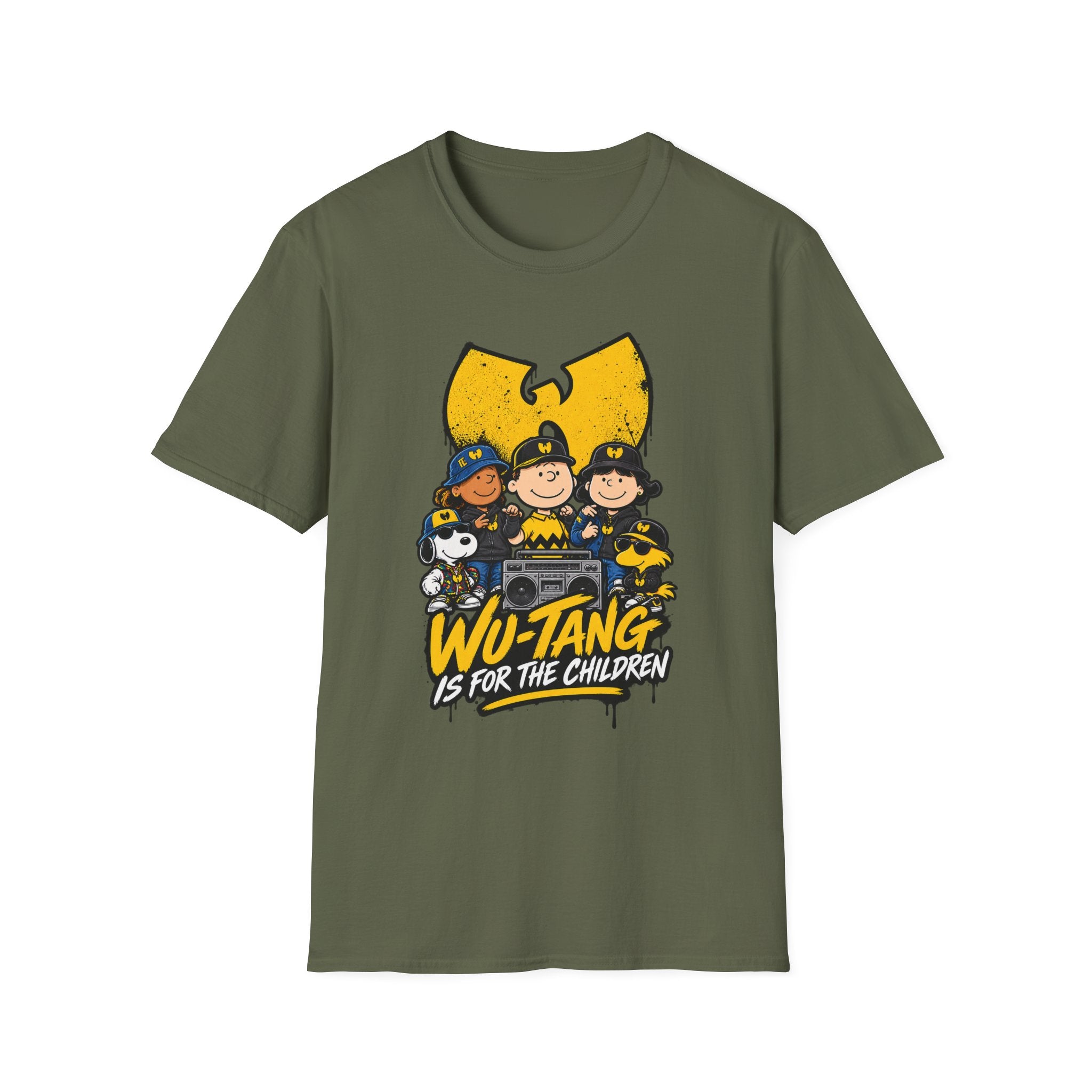 Wu-Tang Is For The Children T-Shirt | Hip Hop Cartoon Logo Tee | 1990's 2000's Nostalgia Throwback