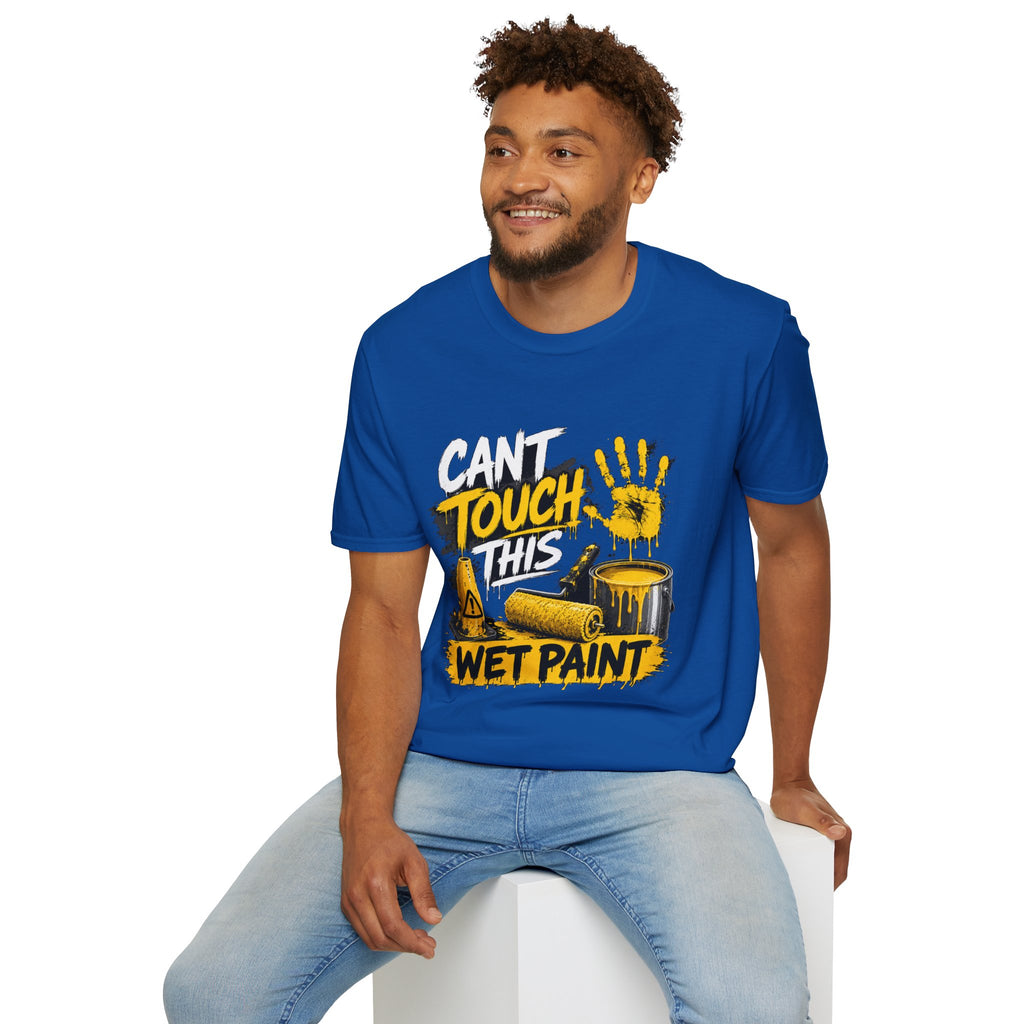 Cant Touch This Wet Paint MC Hammer T-Shirt | Paint Handprint Design 1990's 2000's Nostalgia Throwback