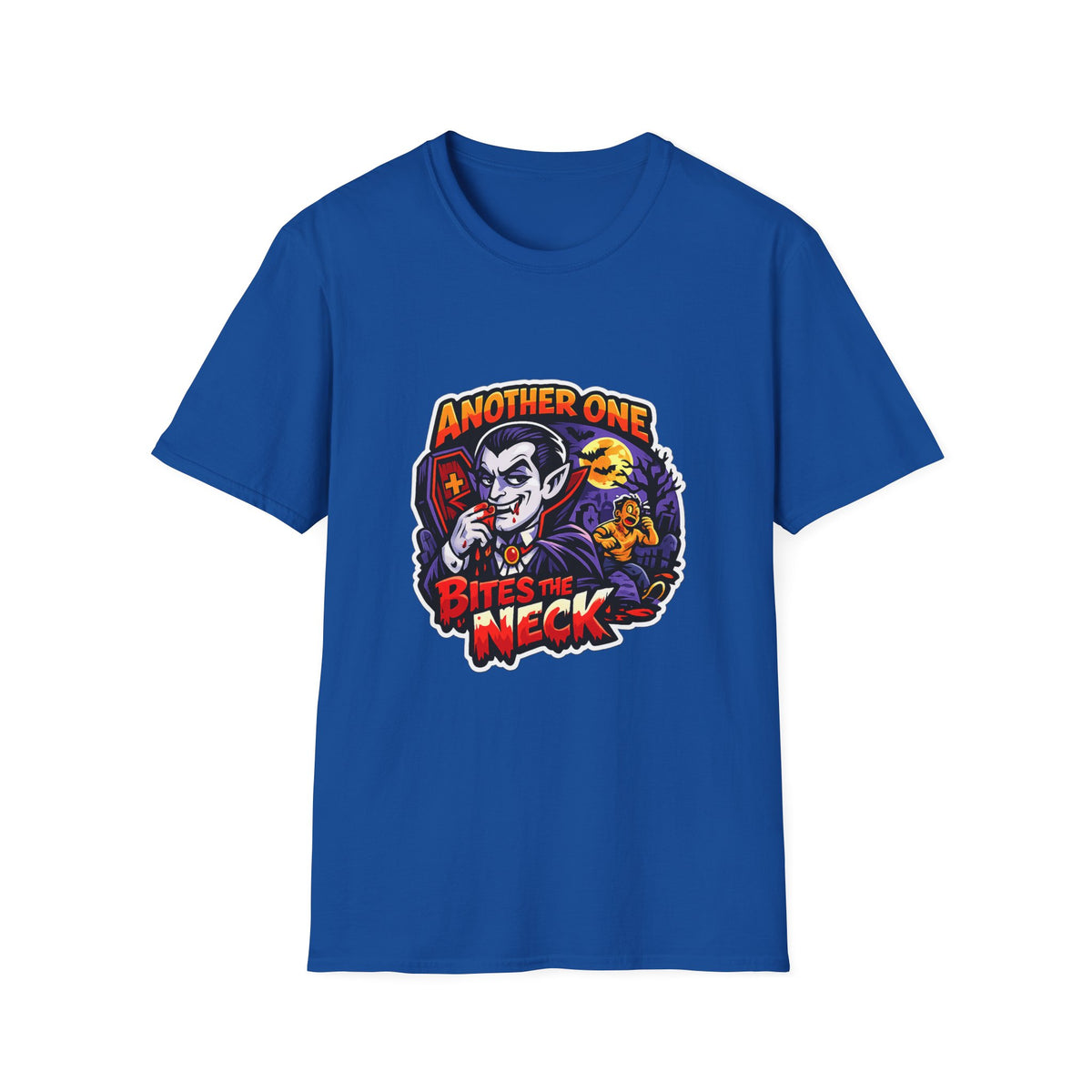Another One Bites the Neck Vampire T-Shirt | Halloween Dracula Graphic