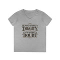 He Who Is Without A Diggity Is Also Without A Doubt V-Neck Shirt | 90s 00s Hip Hop Pop Culture Millennial Nostalgia