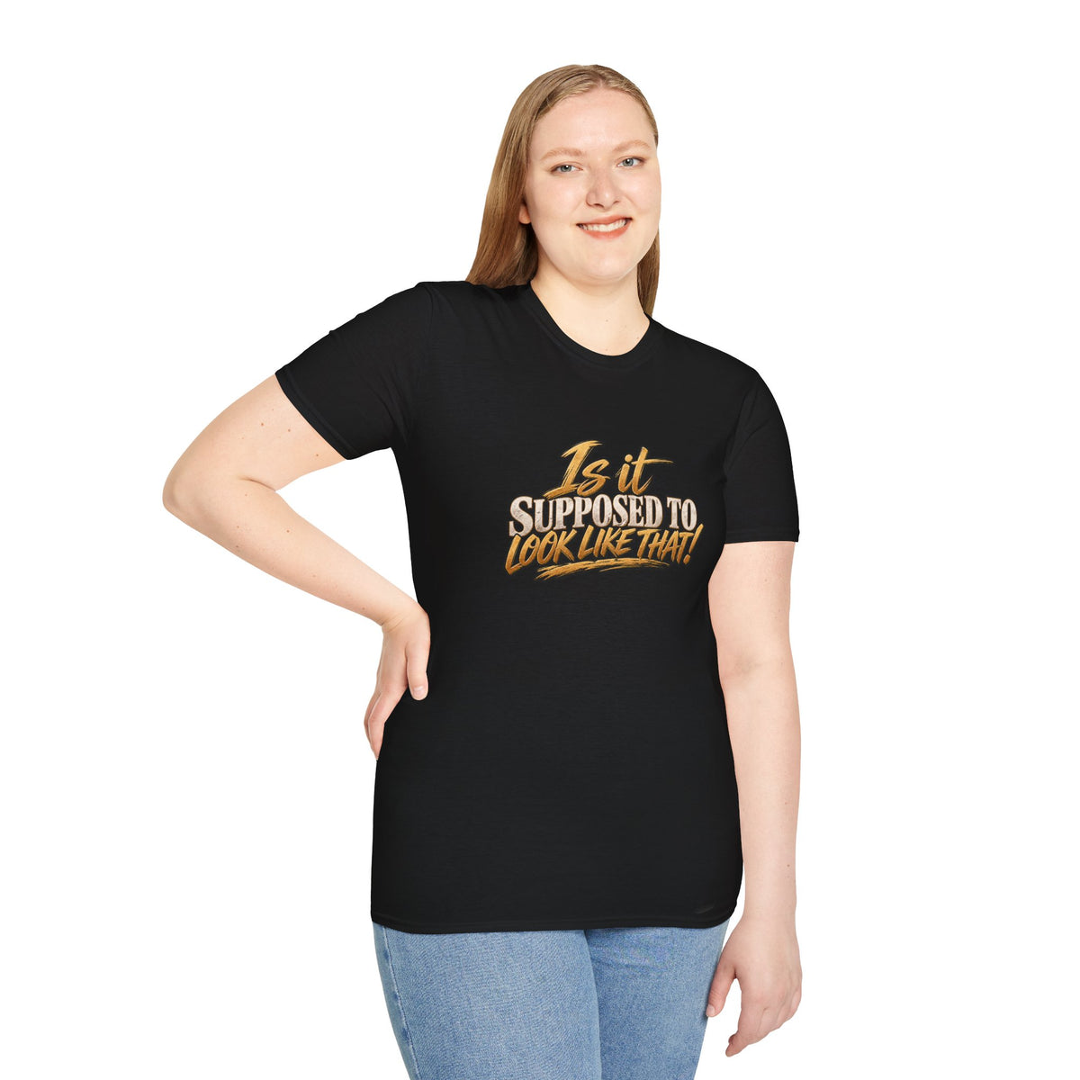 Is It Supposed To Look Like That T-Shirt | Retro Script Graphic | 90s 00s Hip Hop Pop Culture Nostalgia Millennial Era