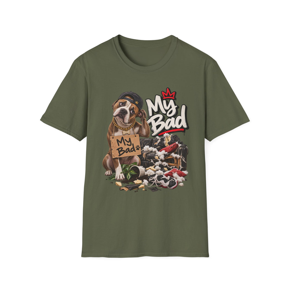 My Bad Puppy Graphic T-Shirt | Cute Dog Illustration | 90's 00's Hip Hop Pop Culture Nostalgia