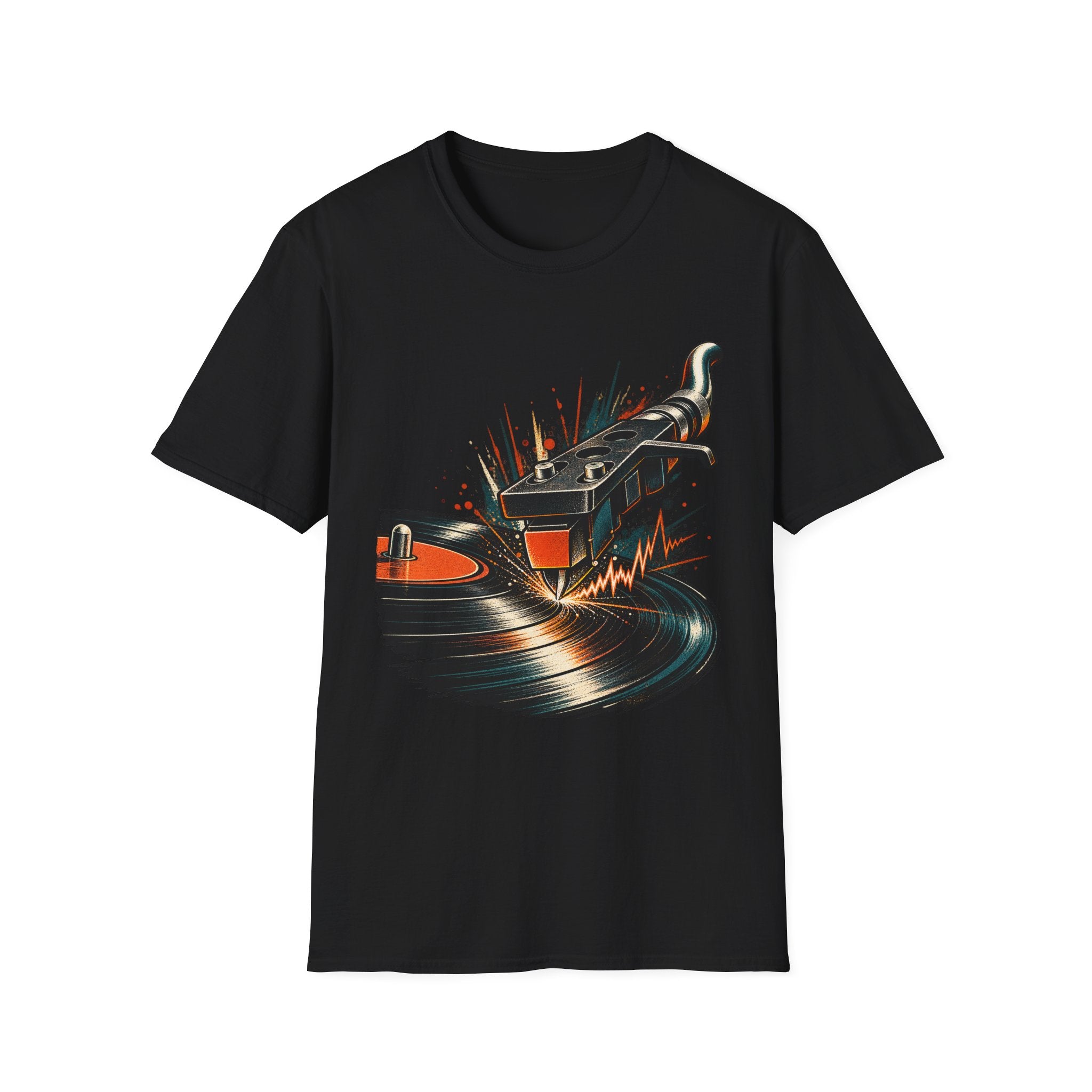 Vintage Turntable Tonearm T-Shirt | Vinyl Record Music Tee Hip Hop | 1990's 2000's Nostalgia Throwback