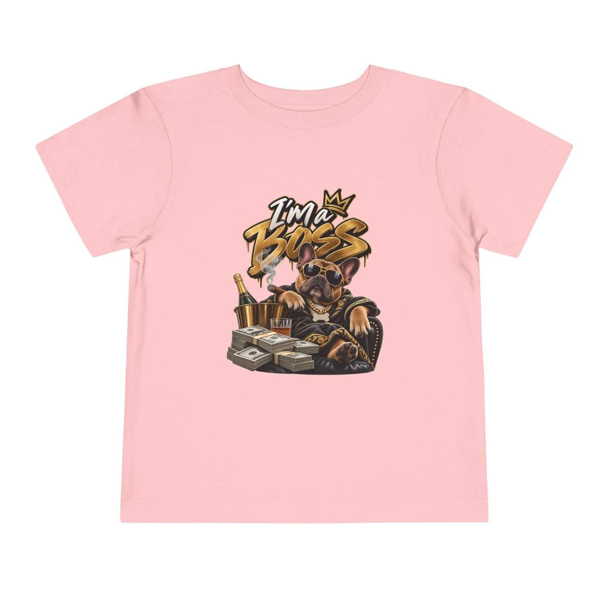 I'm A Boss Rottweiler Puppy Tee, Toddler Dog Shirt | Cute Canine Graphic | 90s 00s Hip Hop Pop Culture Nostalgia
