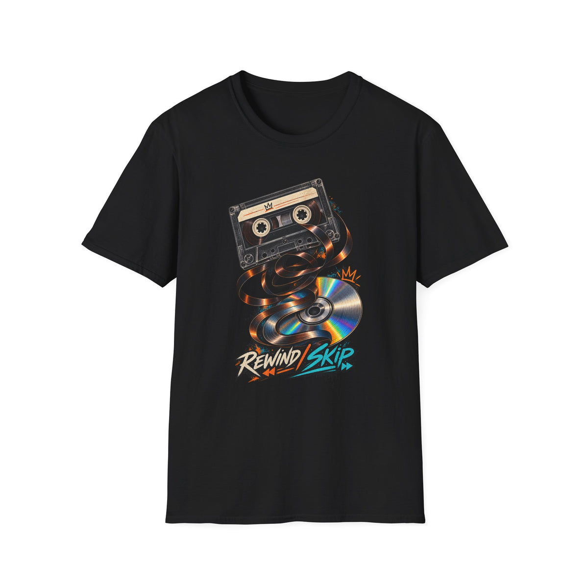 Cassette Tape Rewind Sk8er T-Shirt | Retro Mix Tape 90s Tape Art 1990's 2000's Nostalgia Throwback