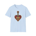 Dolly Parton Heart Guitar Graphic T-Shirt | Vintage Musical Heart Design | Tribute Country Music Legend