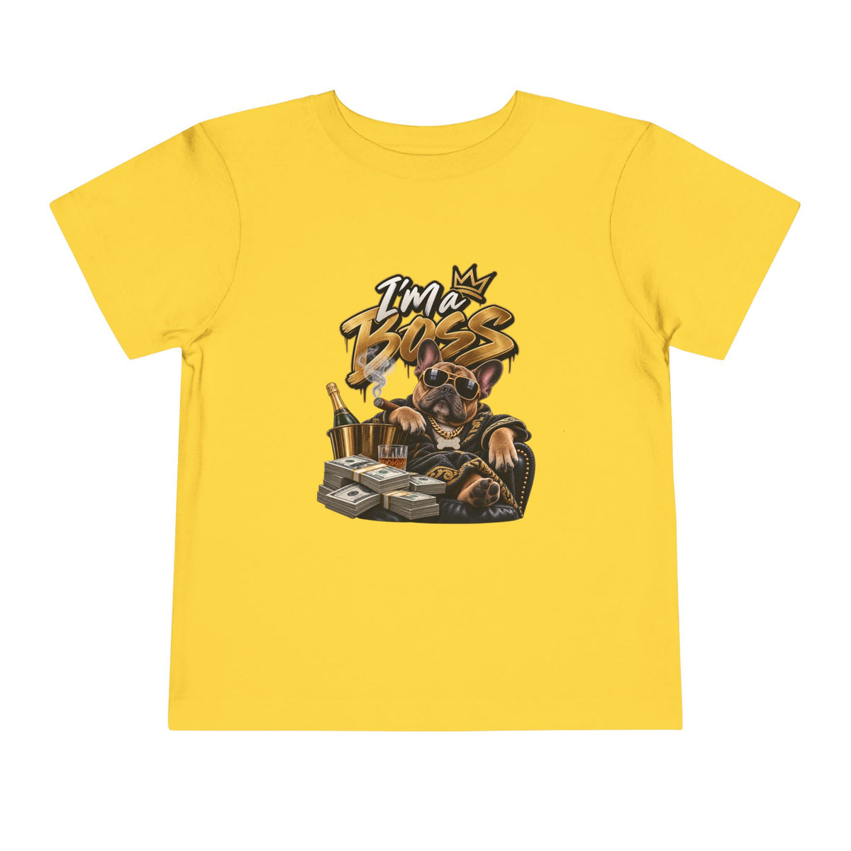 I'm A Boss Rottweiler Puppy Tee, Toddler Dog Shirt | Cute Canine Graphic | 90s 00s Hip Hop Pop Culture Nostalgia