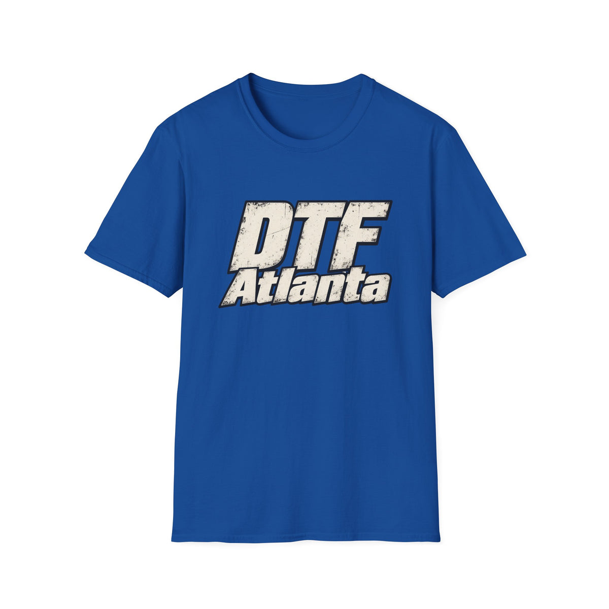 DTF Atlanta T-Shirt | Distressed Retro Text Atlanta Tee