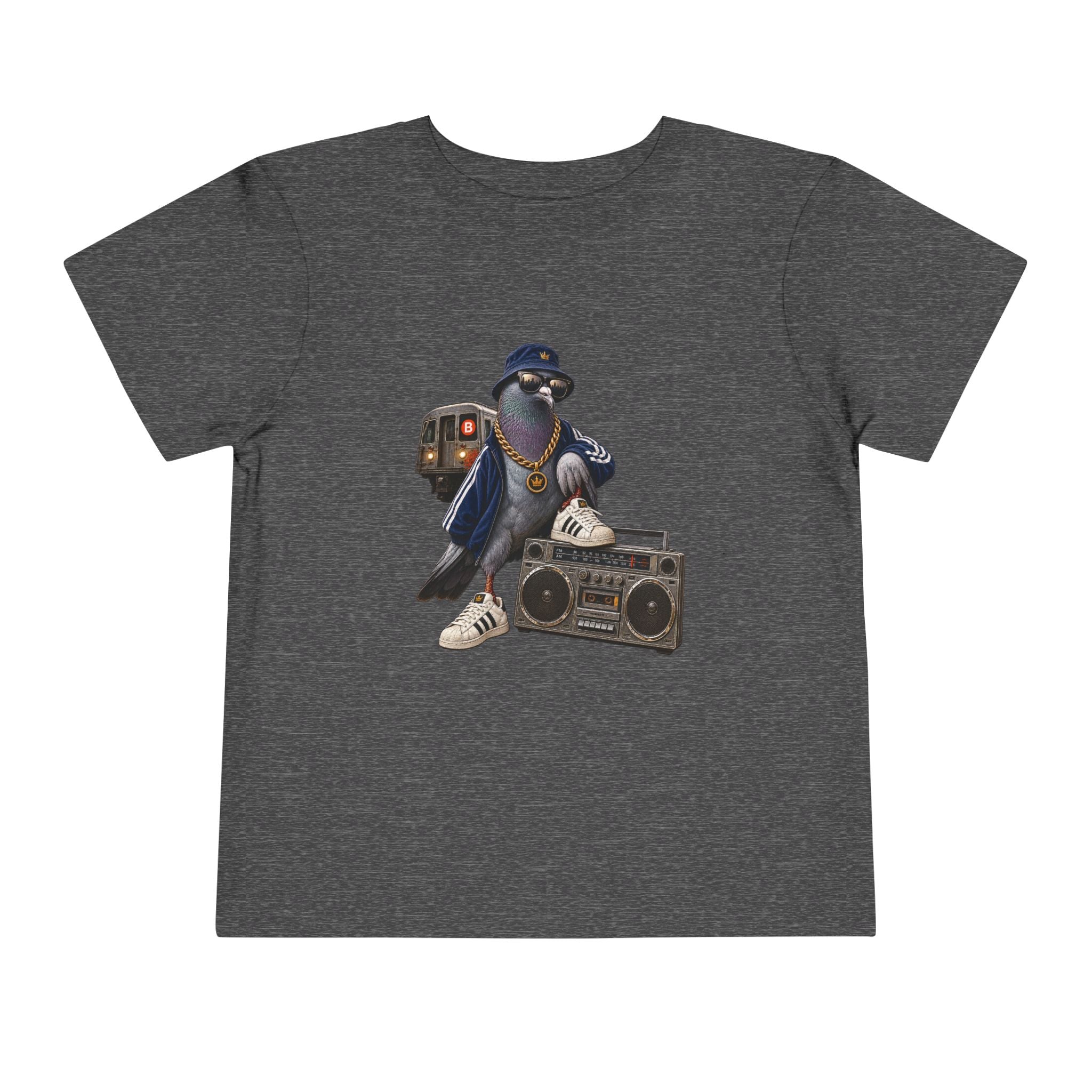Cool Crow DJ boombox Toddler Tee | Hip Hop Bird Graphic