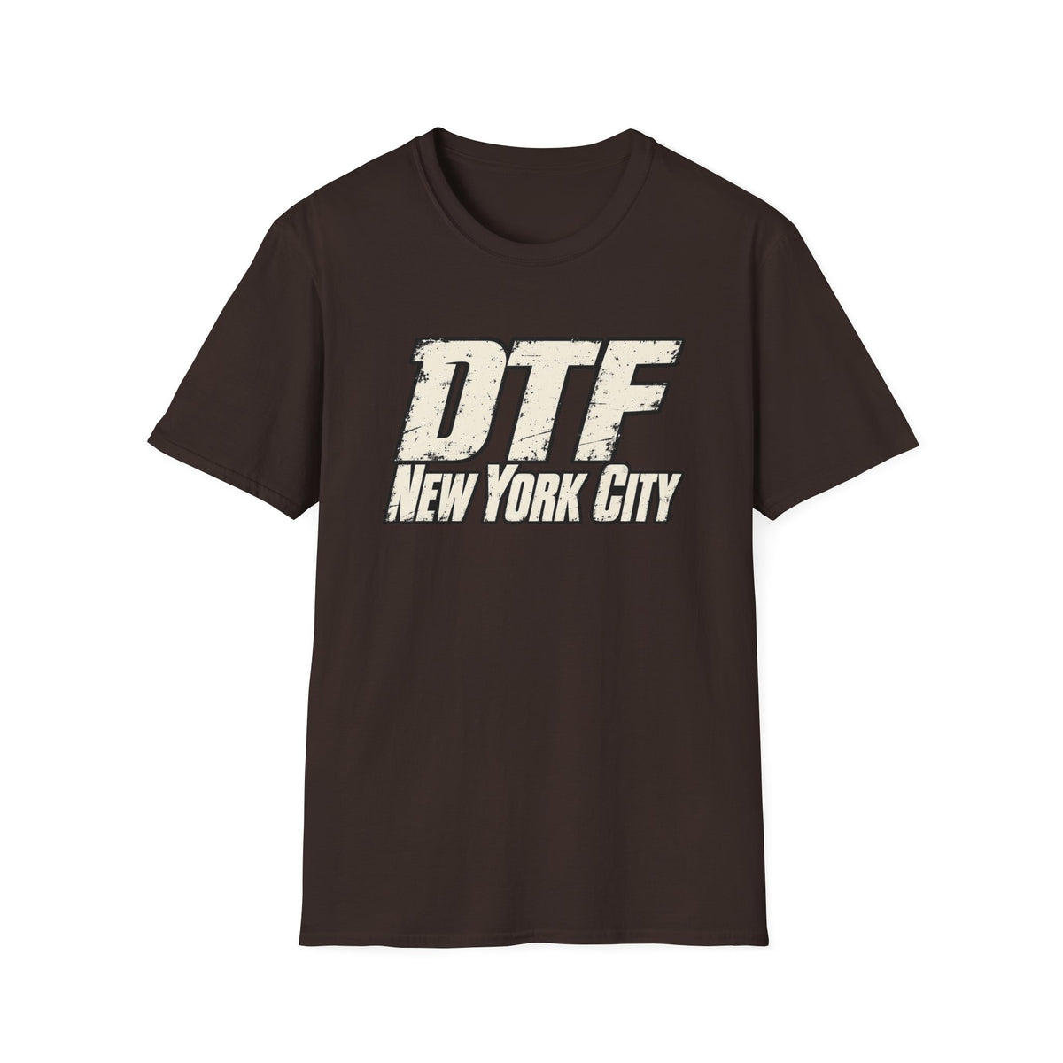 DTF New York City T-Shirt | Vintage Block Letter Graphic