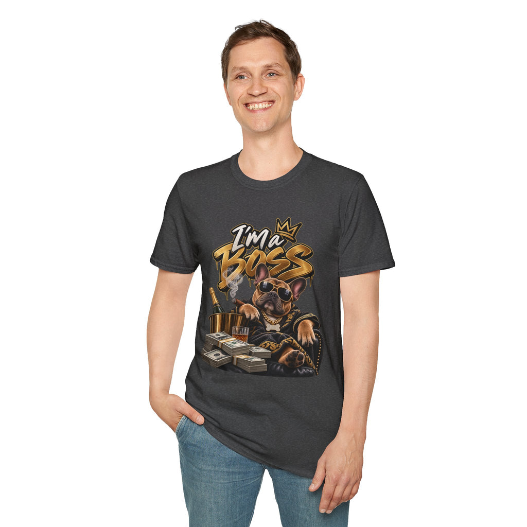 Im a Boss French Bulldog Graphic Tee | T-Shirt | 90s 00s Hip Hop Pop Culture Nostalgia