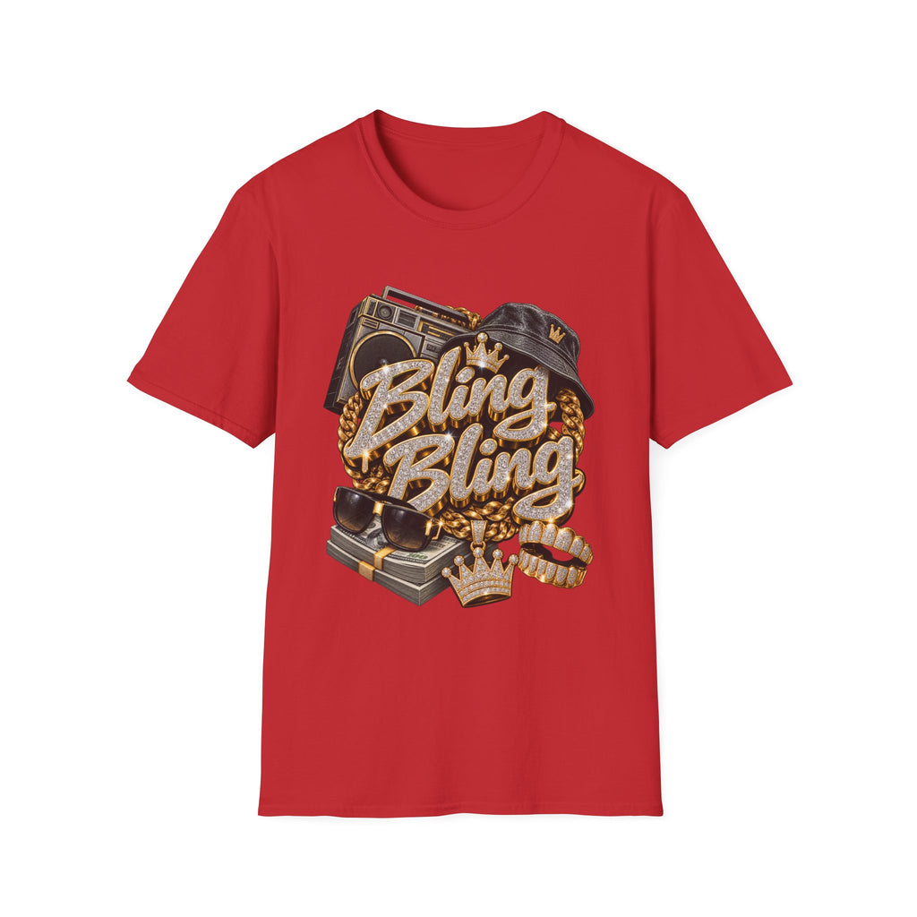 Bling Bling Boombox T-Shirt | Retro Hip Hop Graphic Tee | 90's 00's Hip Hop Pop Culture Nostalgia
