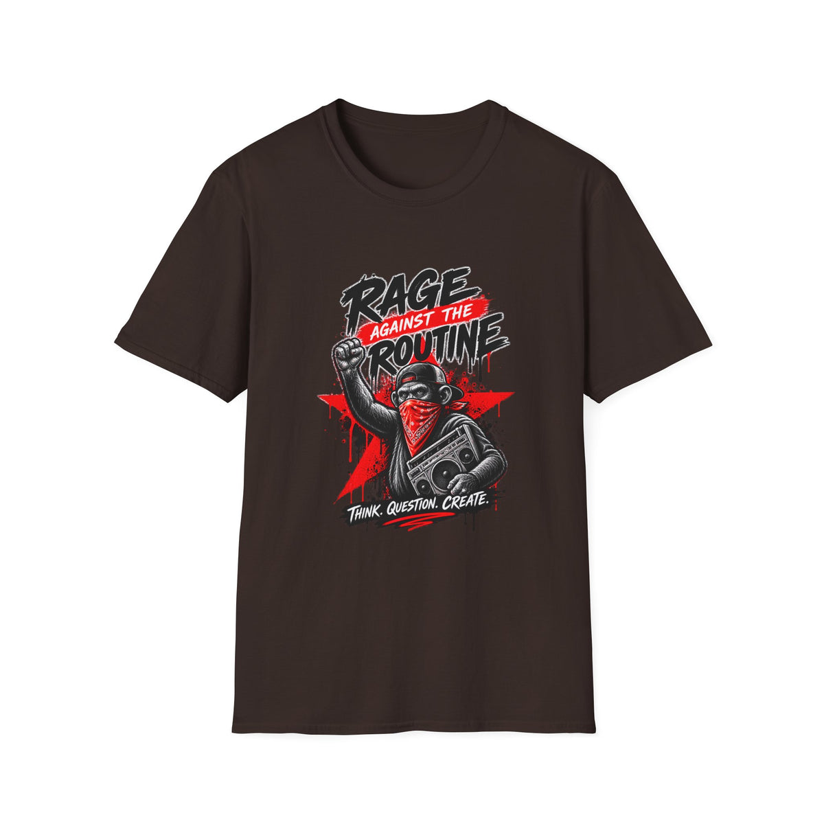 Rage Against the Routine T-Shirt | Protest Fist Graphic Tee | 1990's 2000's Nostalgia Throwback