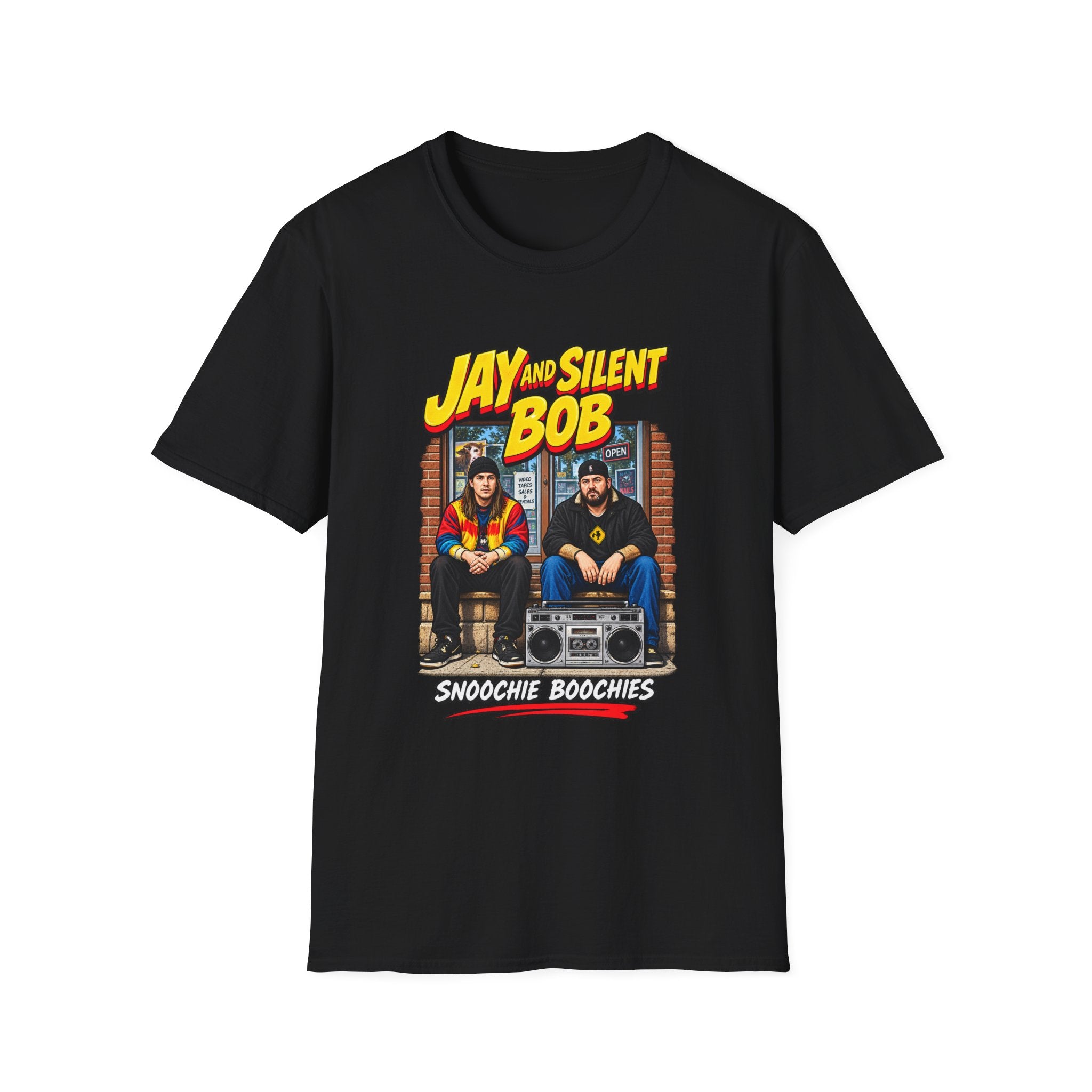 Jay and Silent Bob T-Shirt | Movie Logo Comic Poster Tee | 1990's 2000's Nostalgia Throwback