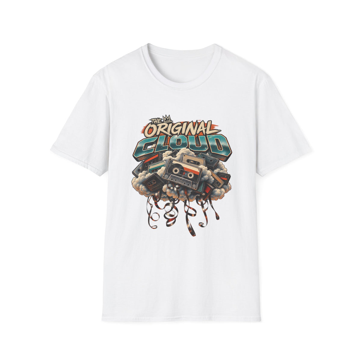 The Original Cloud T-Shirt | Retro Cassette Boom Box Graphic | 1990's 2000's Nostalgia Throwback