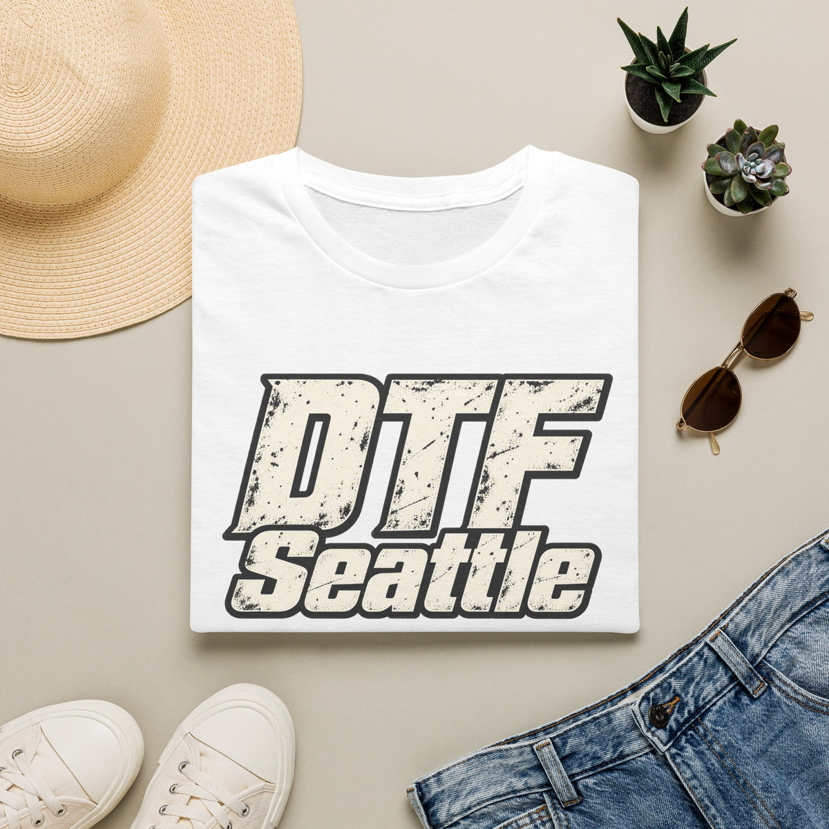 DTF Seattle T-Shirt | Vintage Athletic Logo